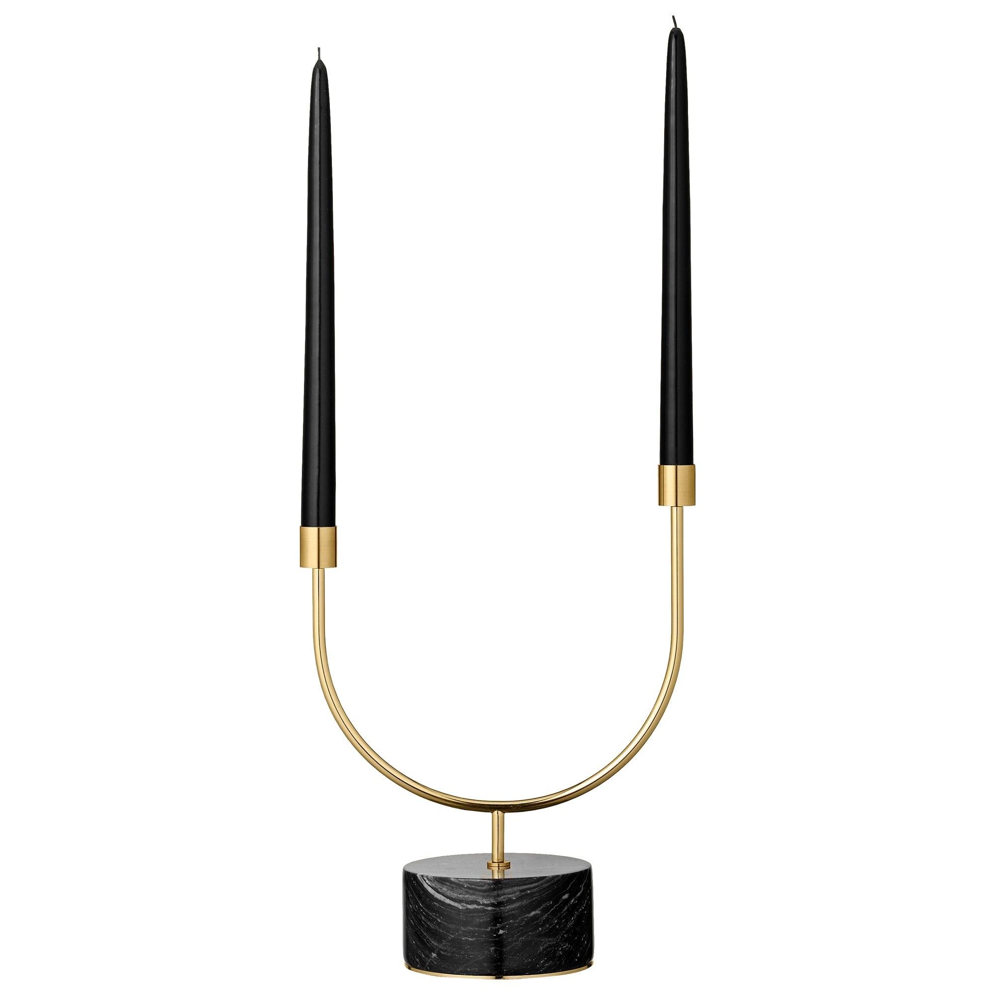 Świecznik GRASIL czarny marmur AYTM Eye on Design