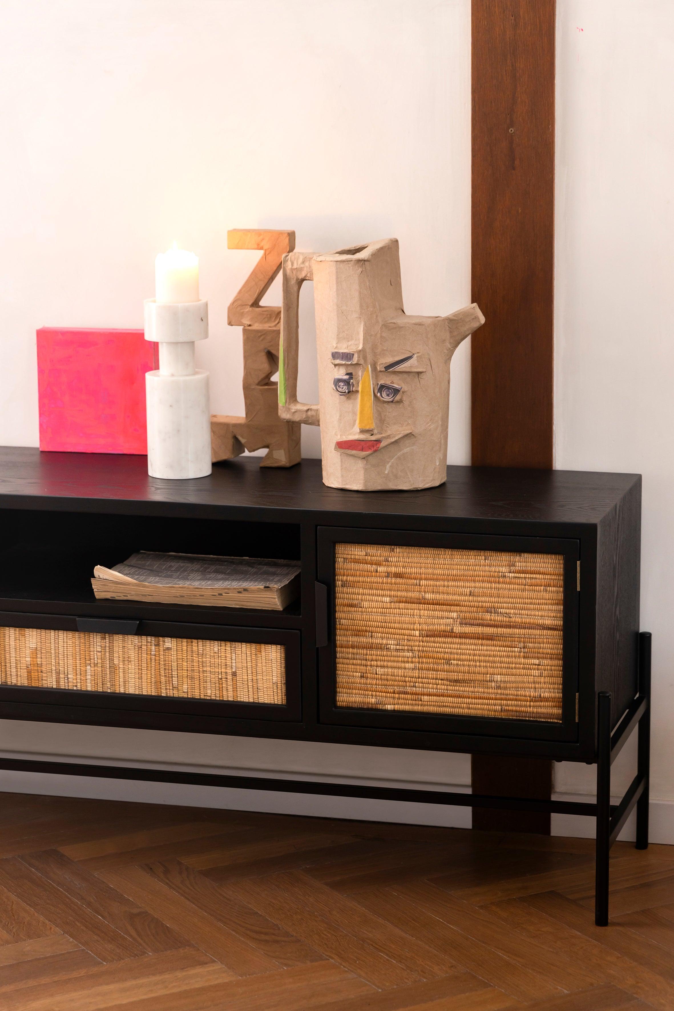 Paros Candle Holder Marble White Dutchbone Eye on Design