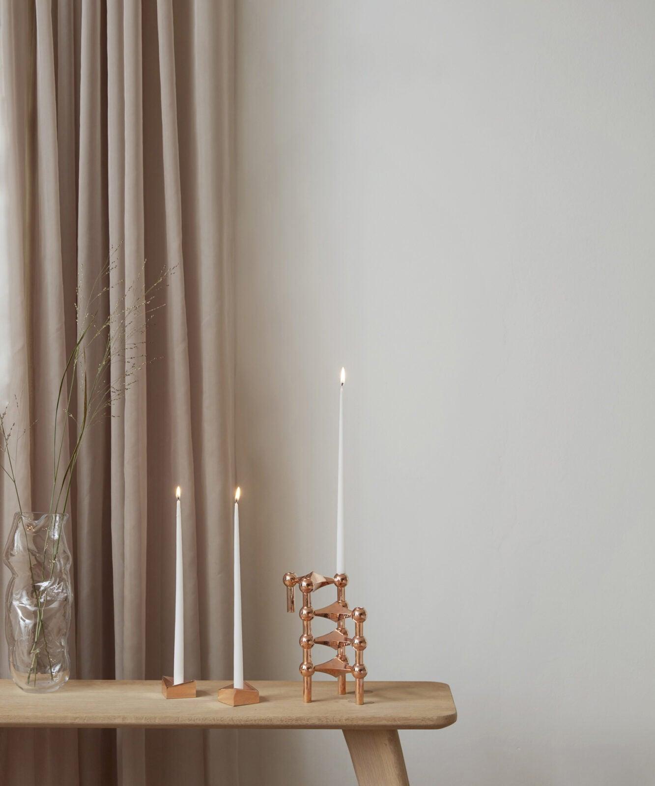 Świecznik REFLECT różowe złoto Stoff Nagel Eye on Design