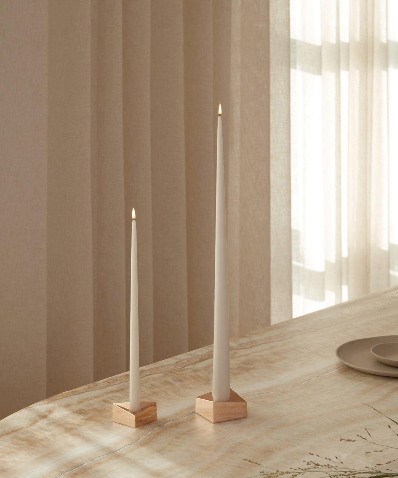 Świecznik REFLECT różowe złoto Stoff Nagel Eye on Design