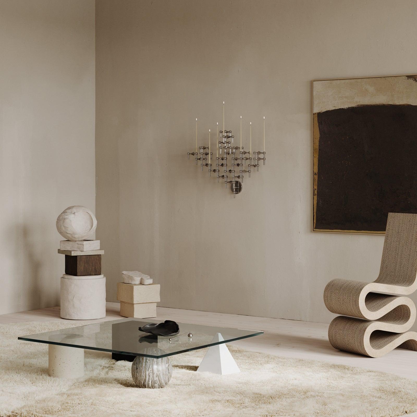 Świecznik ścienny STOFF NAGEL chrom Stoff Nagel Eye on Design