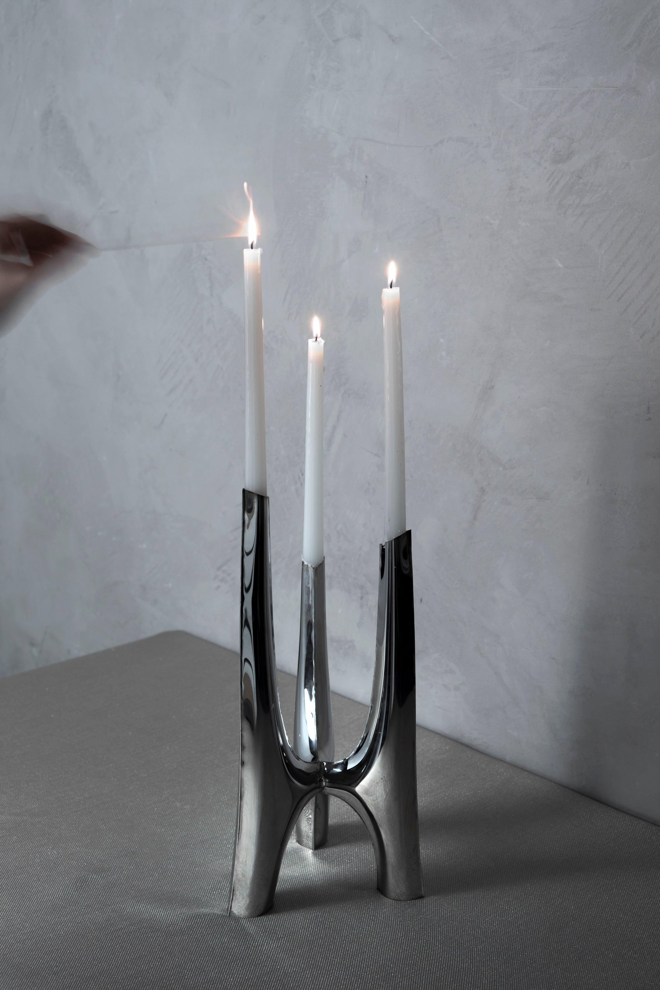 Świecznik TRIGLAV inox Zieta Studio Eye on Design