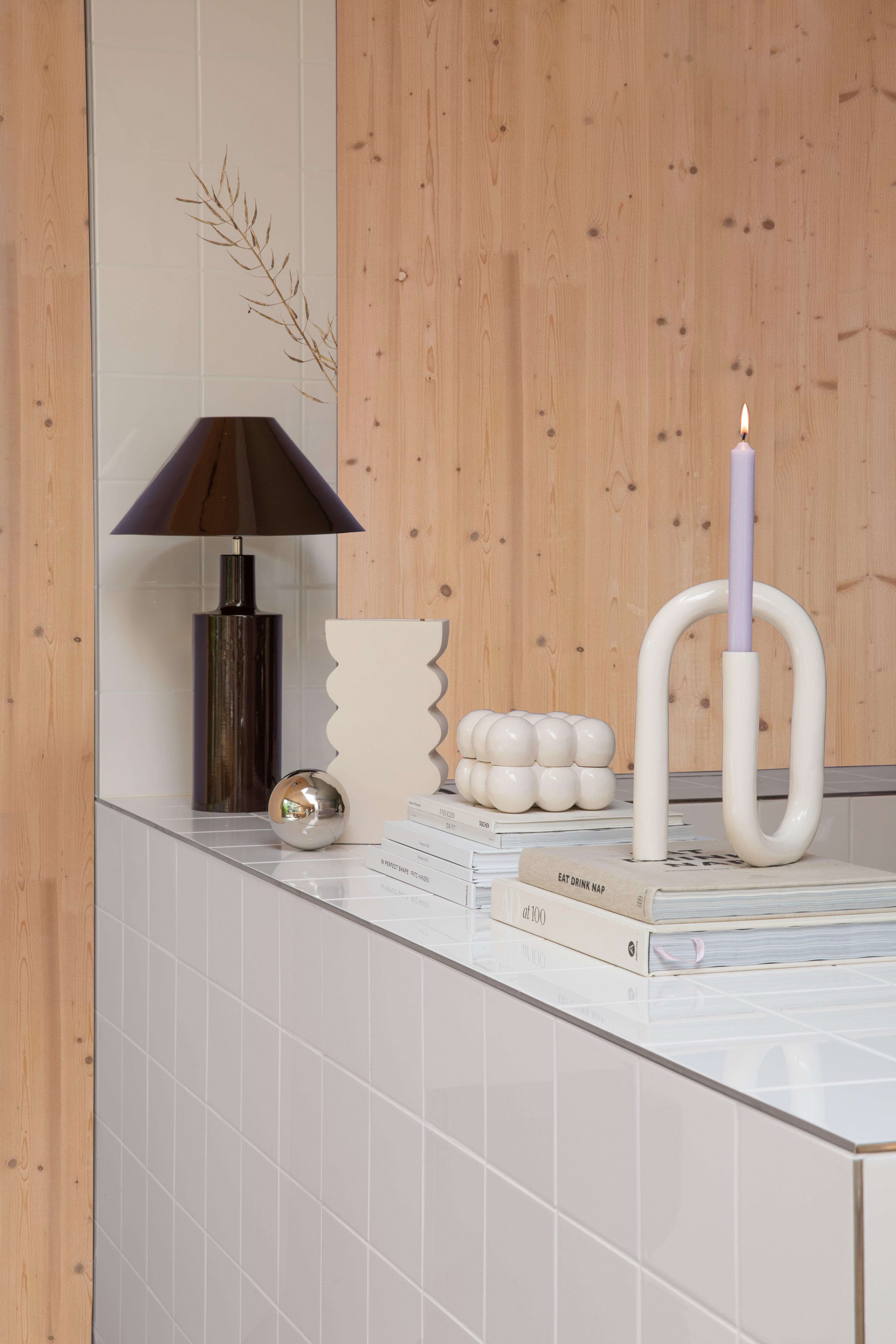 Świecznik TUBO połyskujący beżowy Zuiver Eye on Design