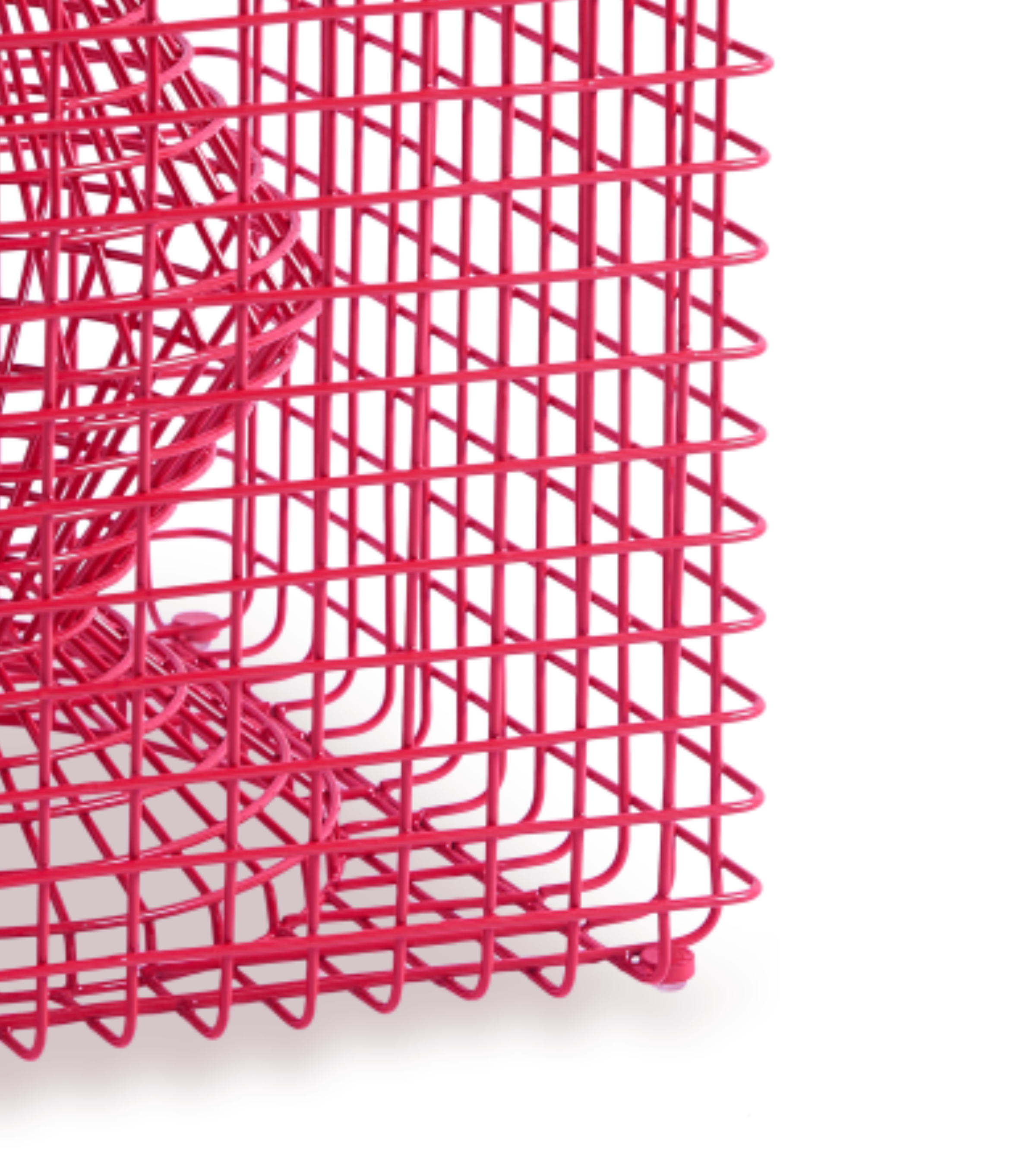 Decoratieve kruk ZIG ZAG WIRE roze