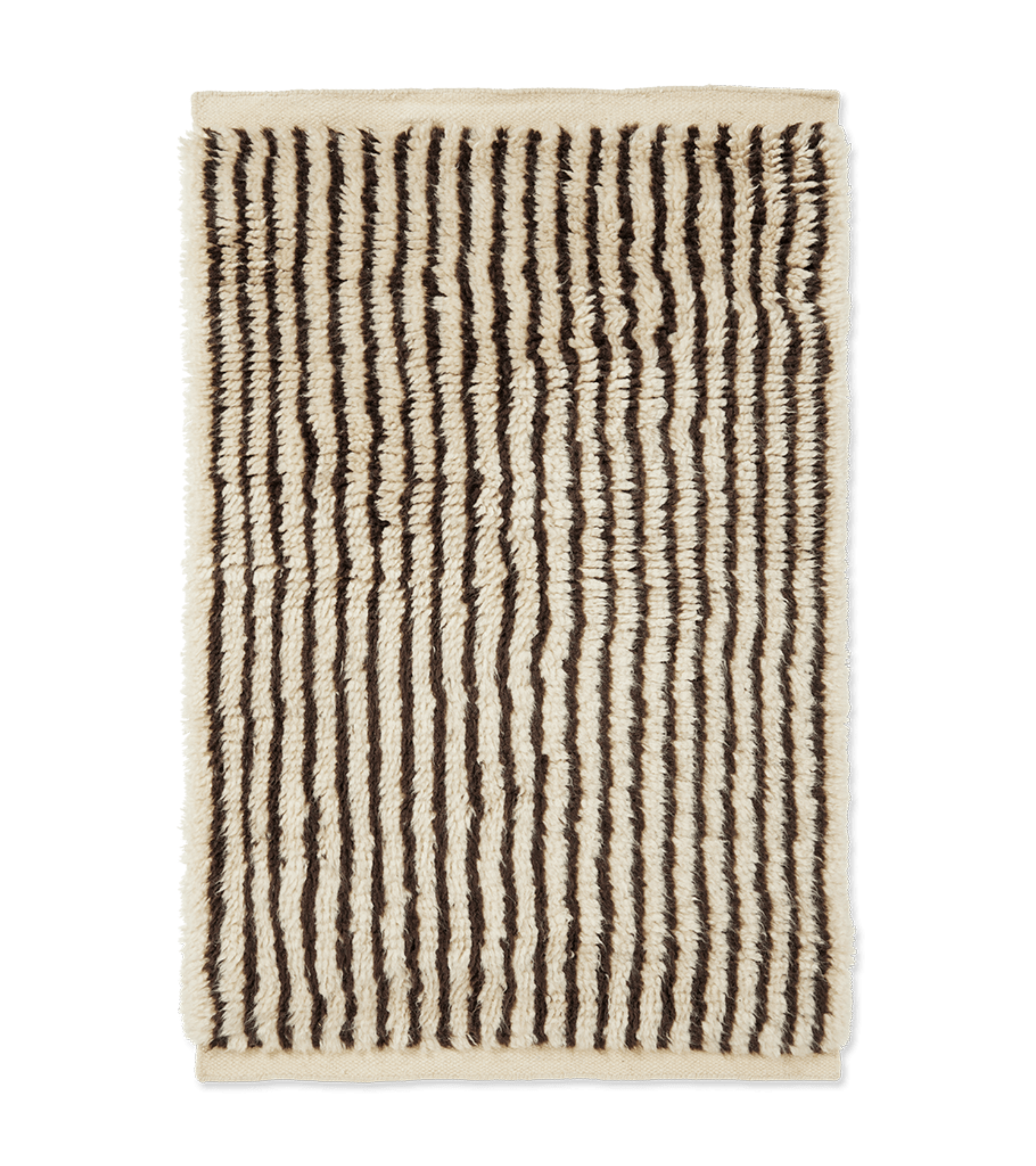 Teppich mit langem Flor KAMI KNOTTED braun mit beige