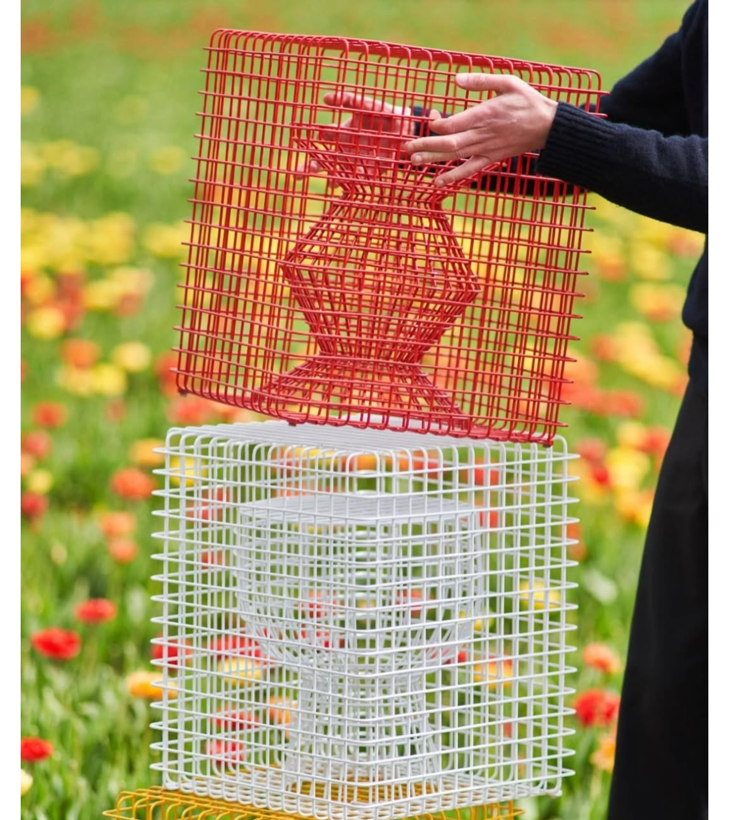 Decoratieve kruk TIP TAP WIRE wit