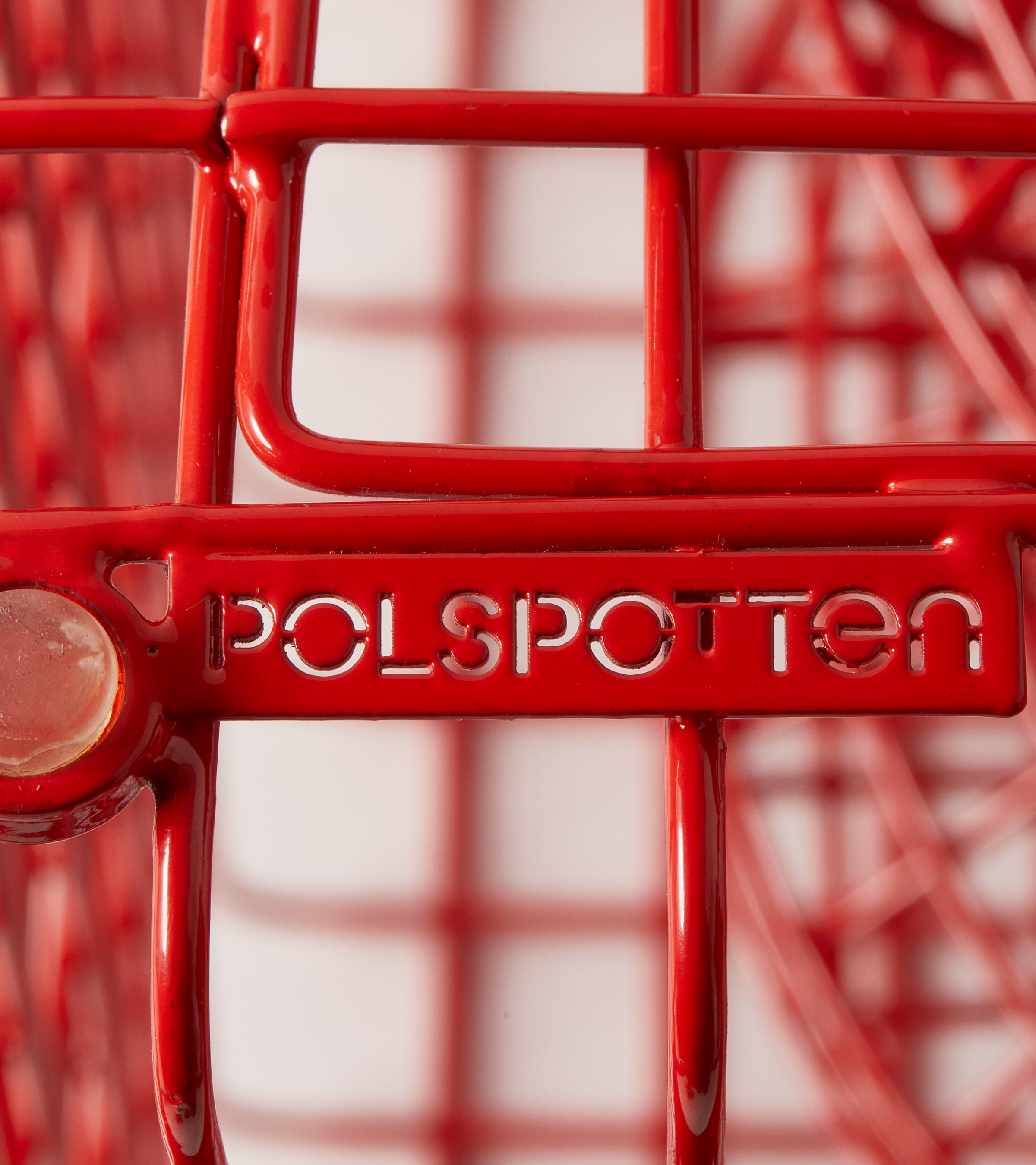 ZIG ZAG WIRE decorative stool red