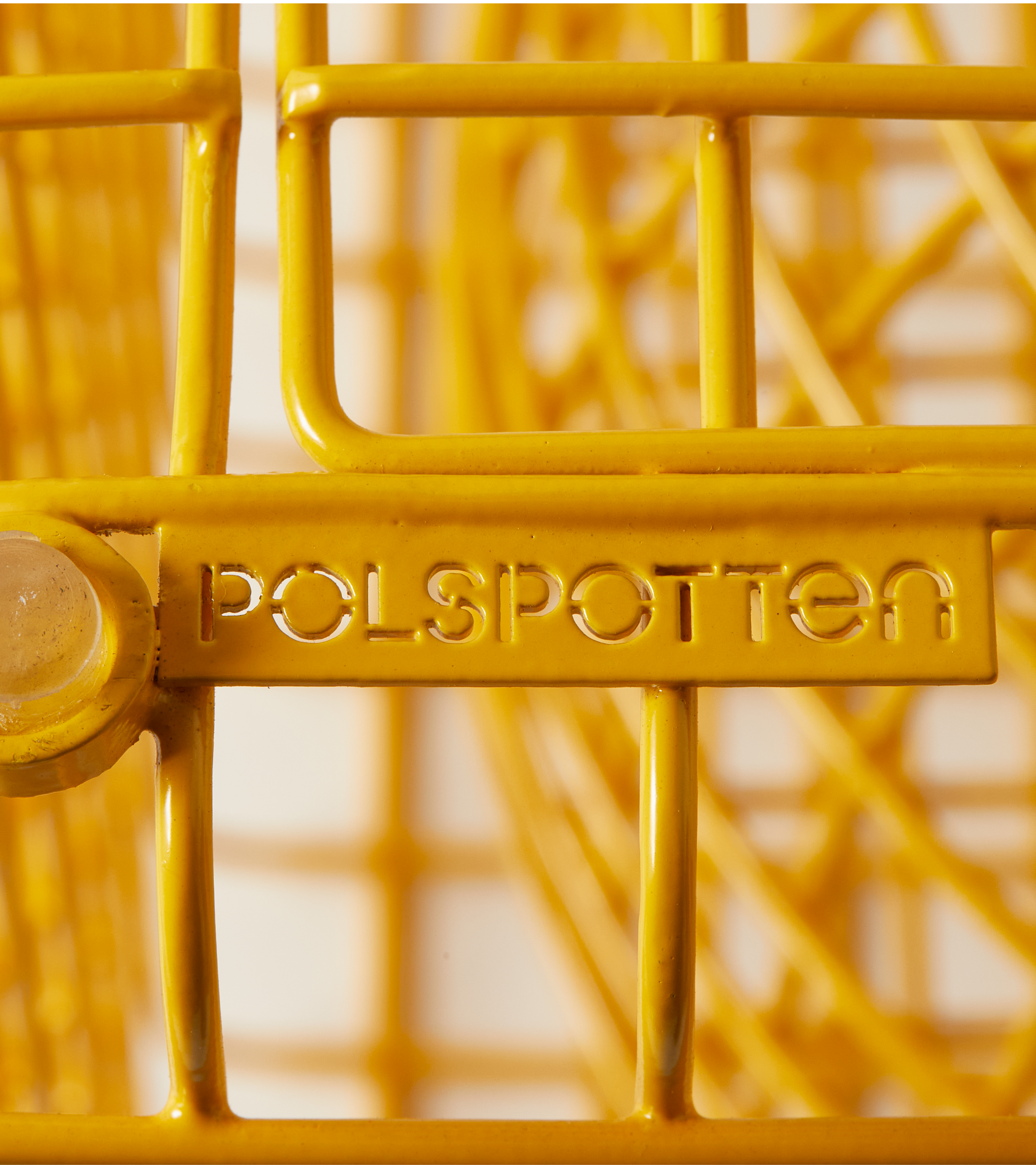 ZIG ZAG WIRE decorative stool yellow