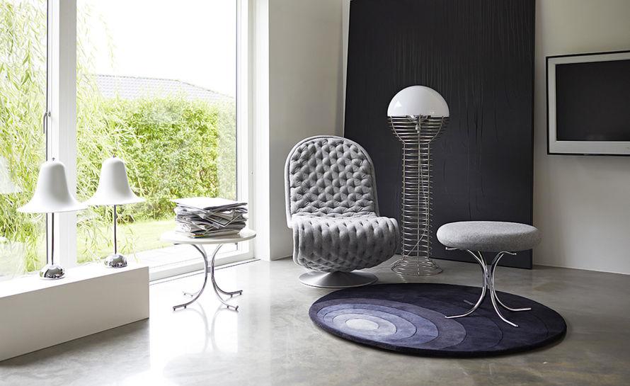 Fotel SYSTEM 1-2-3 LOUNGE DELUXE z okrągłą podstawą Verpan Eye on Design