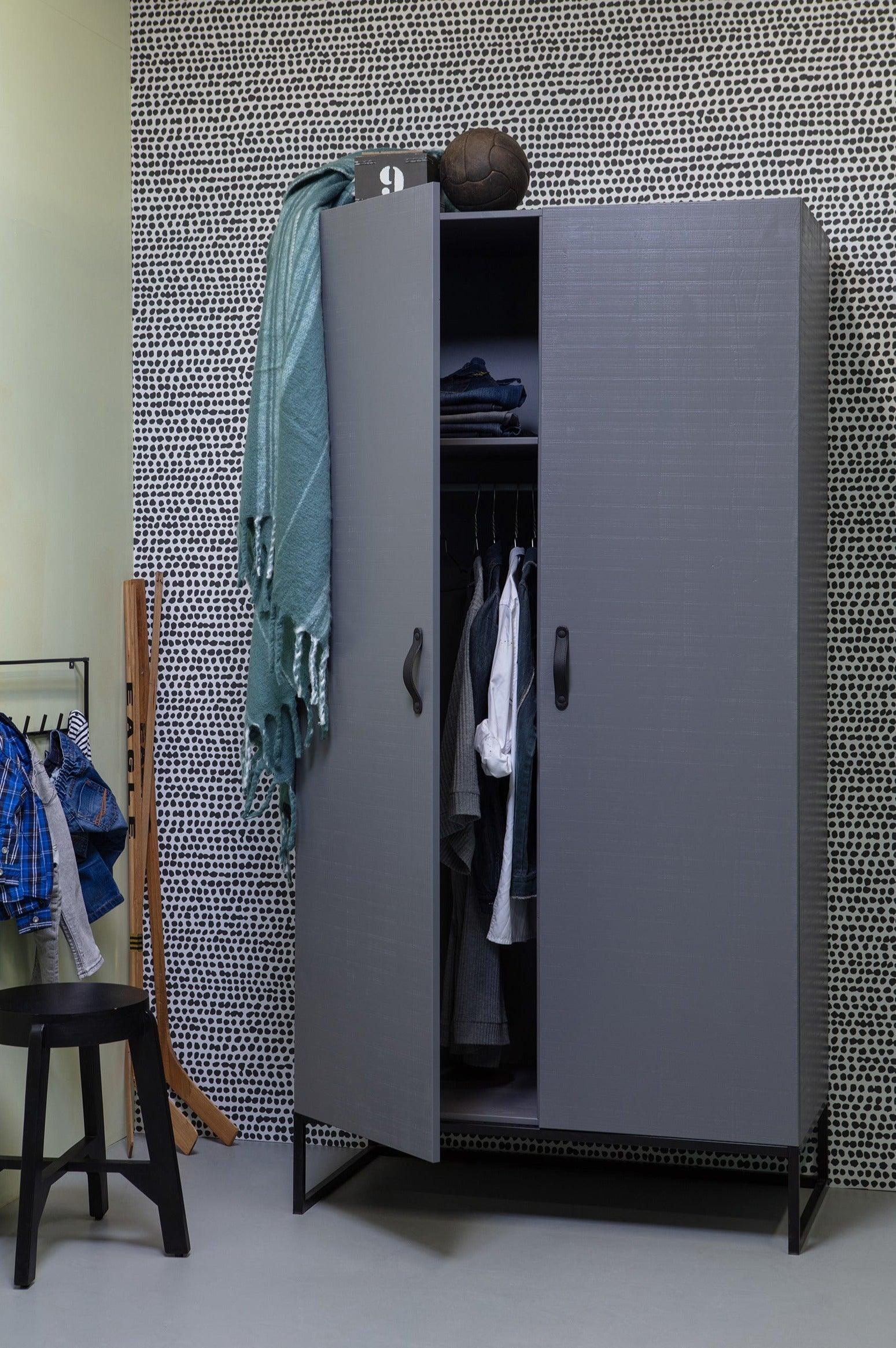 Szafa 2-drzwiowa MORRIS szary Woood Eye on Design