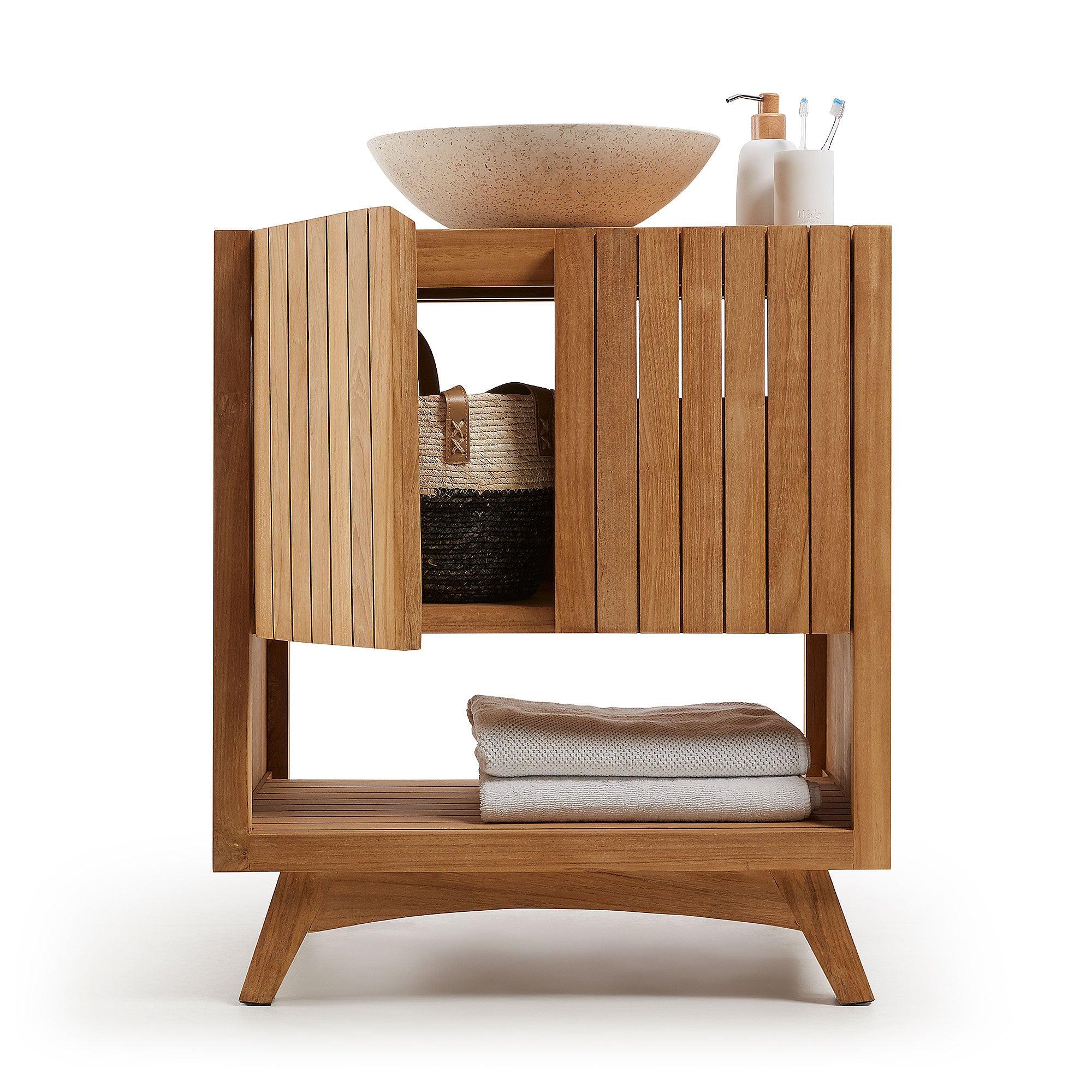 Szafka łazienkowa KUVENI lite drewno tekowe La Forma Eye on Design