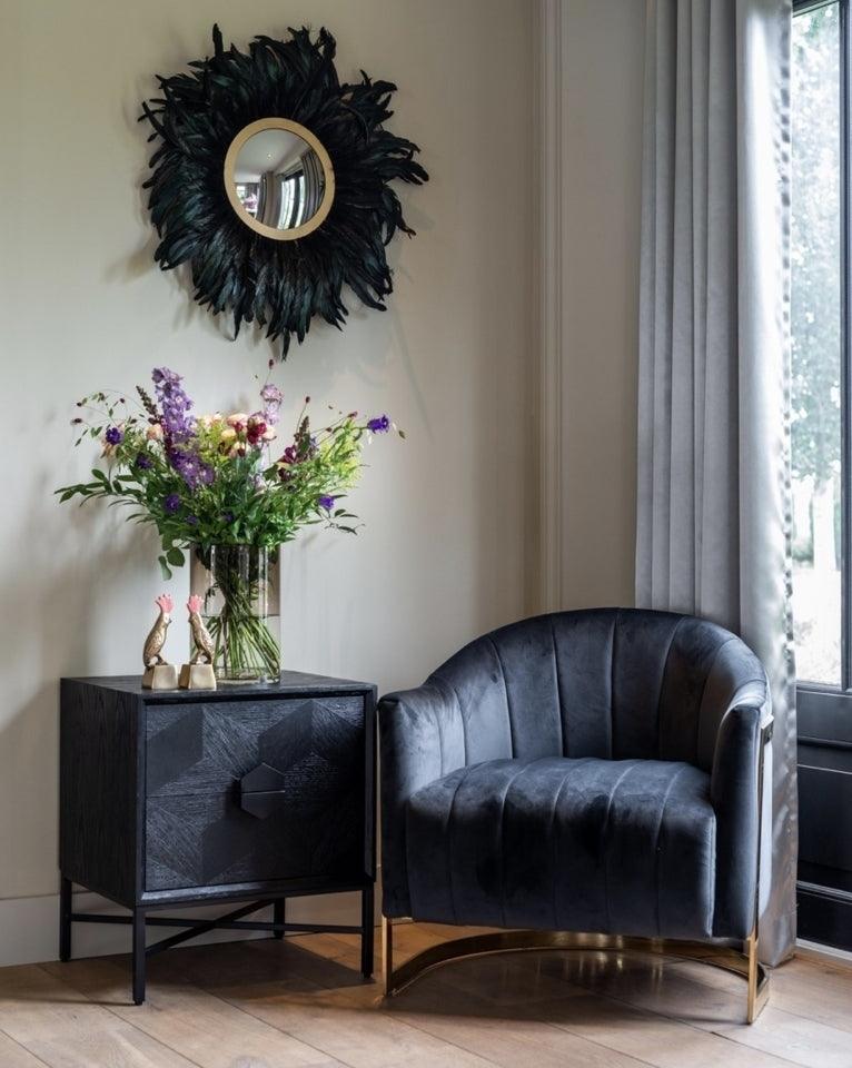 Szafka nocna BLAX czarny fornir dębowy Richmond Interiors Eye on Design