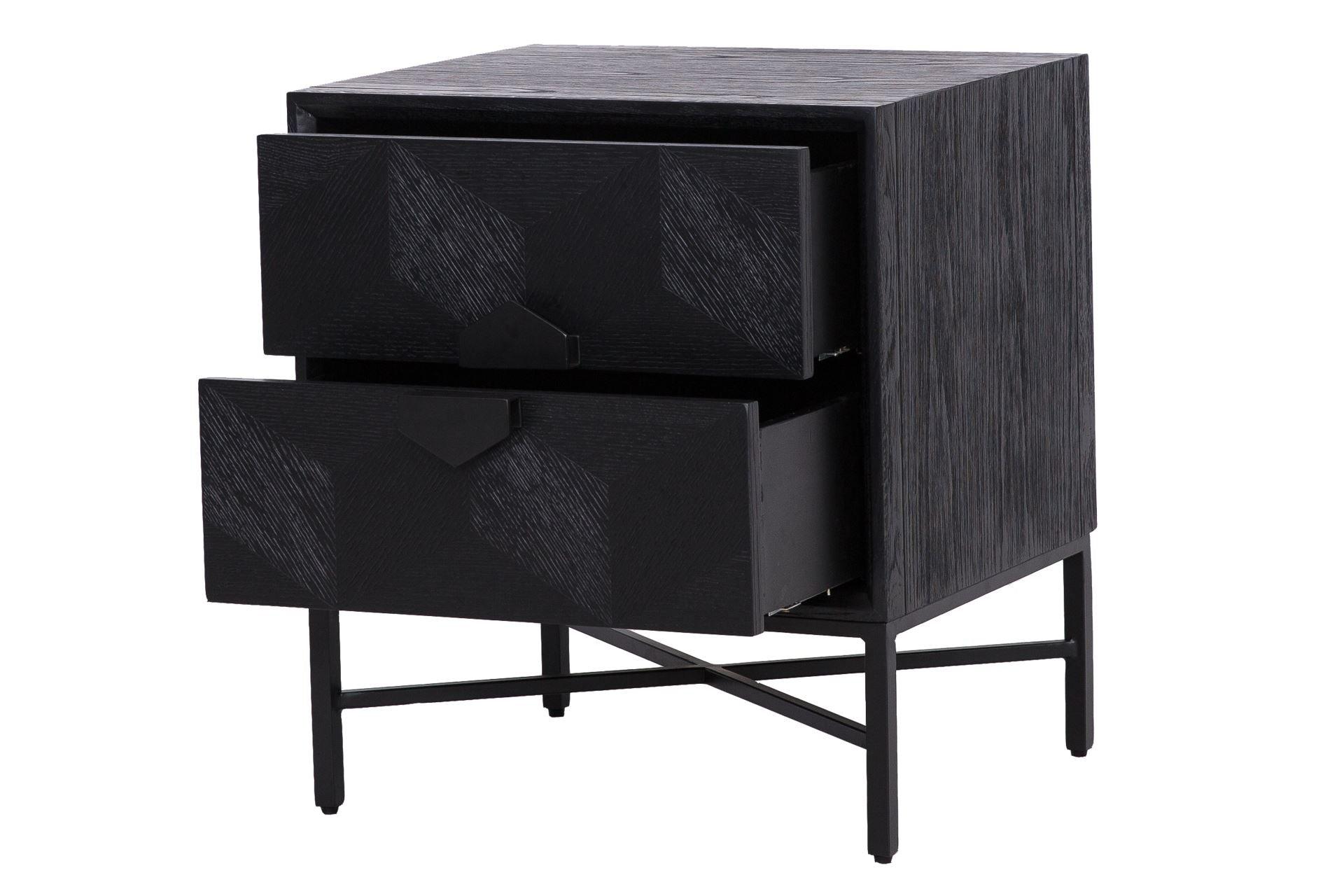 Szafka nocna BLAX czarny fornir dębowy Richmond Interiors Eye on Design