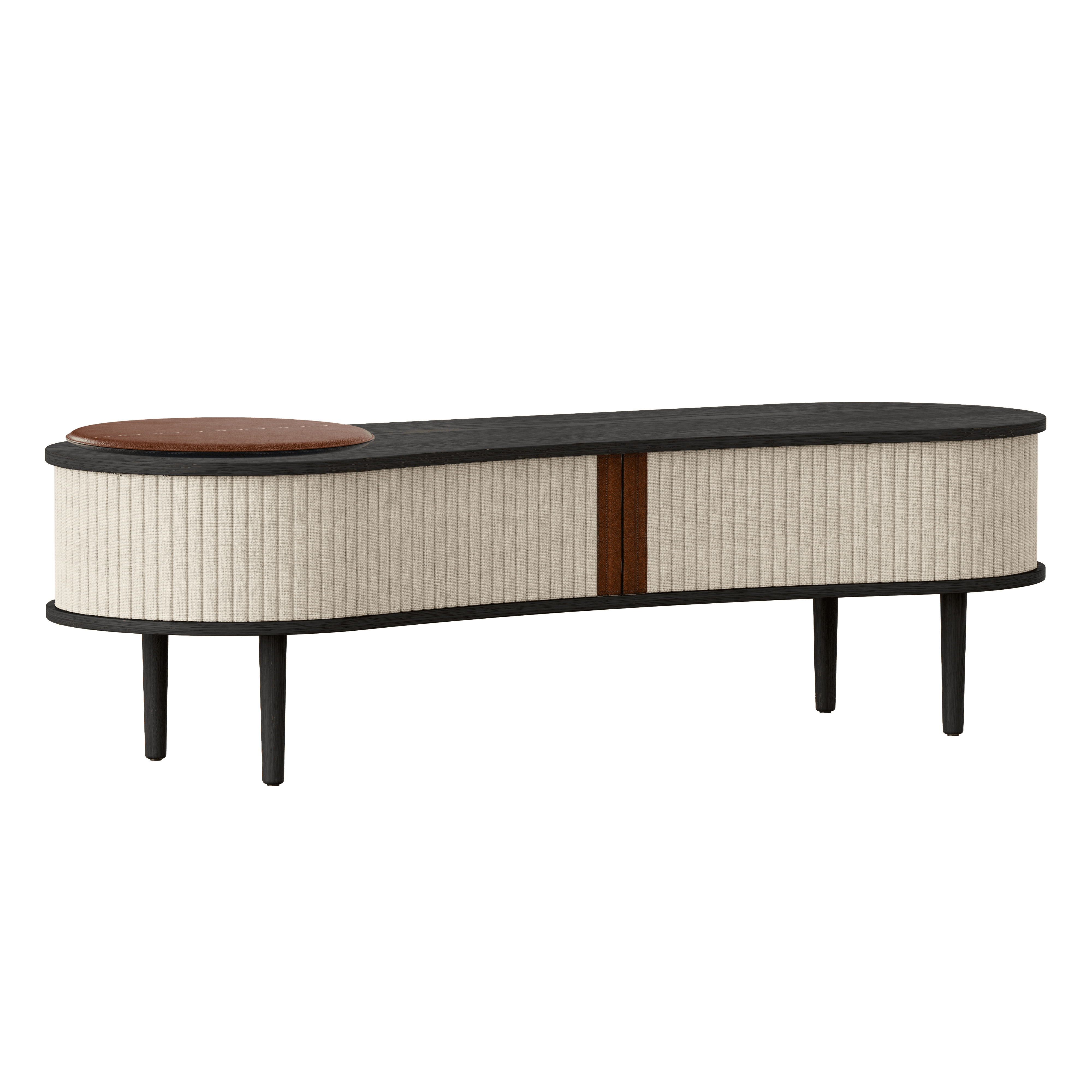 Szafka RTV AUDACIOUS beżowy z czarnym dębem UMAGE Tak Eye on Design