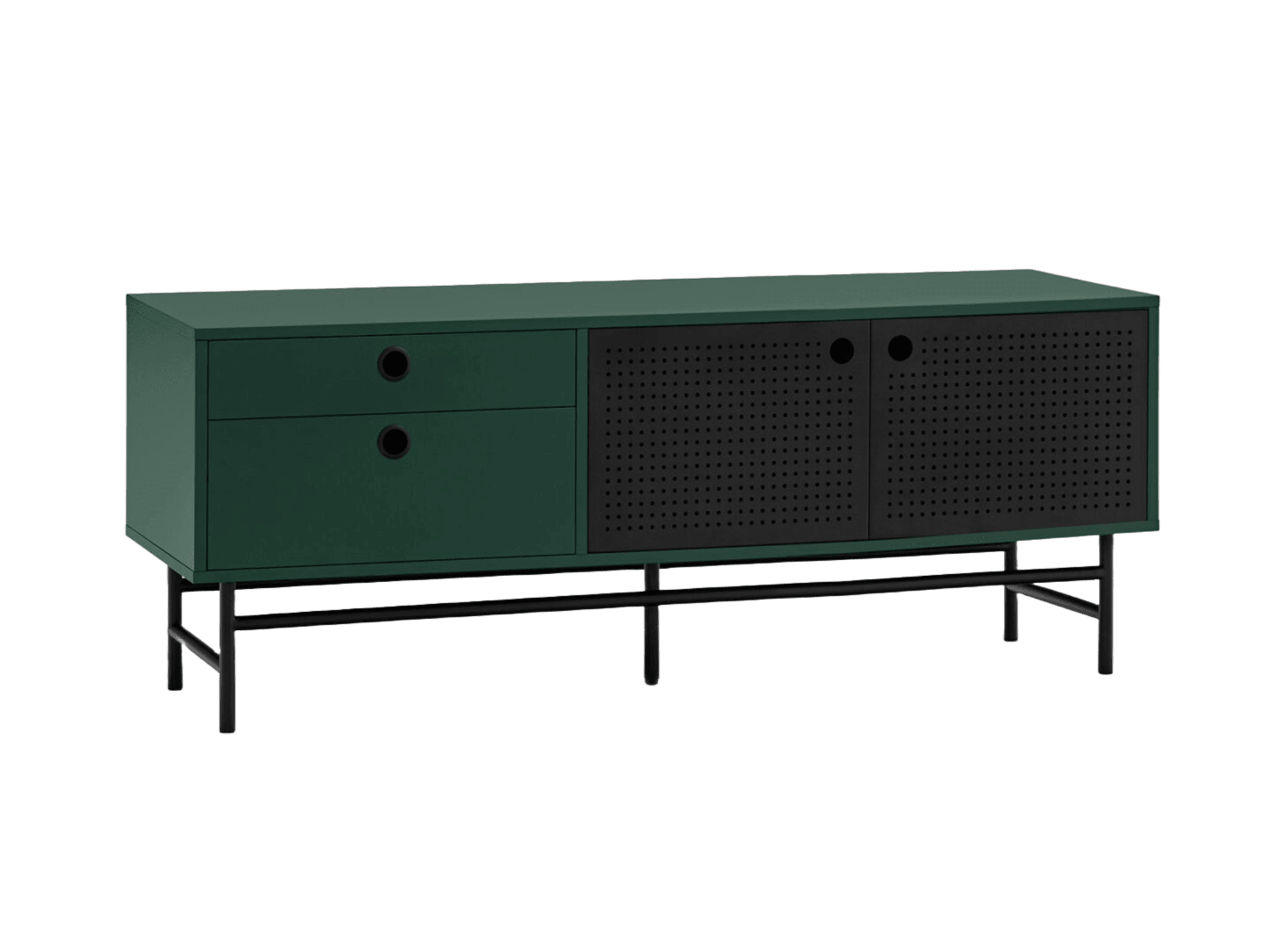 Szafka RTV mała PUNTO ciemnozielony Teulat Eye on Design