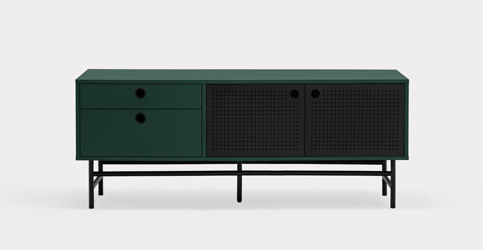 Szafka RTV mała PUNTO ciemnozielony Teulat Eye on Design