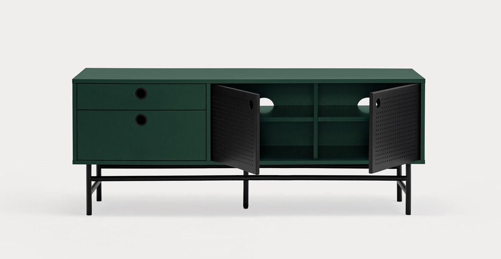 Szafka RTV mała PUNTO ciemnozielony Teulat Eye on Design