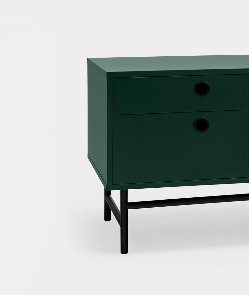 Szafka RTV mała PUNTO ciemnozielony Teulat Eye on Design