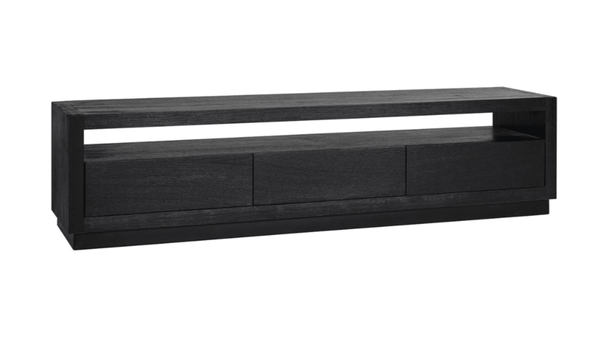 Szafka RTV OAKURA czarny fornir dębowy Richmond Interiors Eye on Design