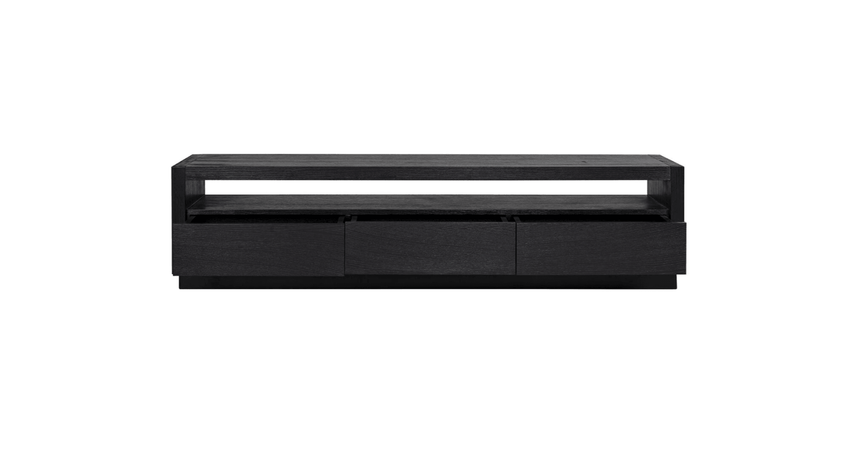 Szafka RTV OAKURA czarny fornir dębowy Richmond Interiors Eye on Design