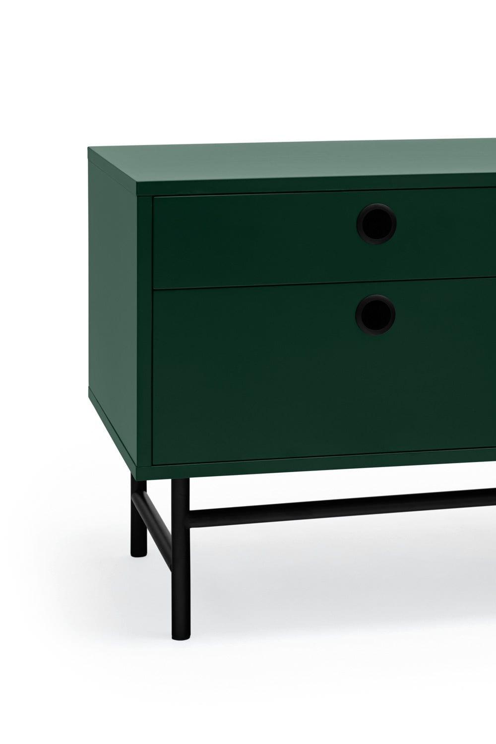 Szafka RTV PUNTO ciemnozielony Teulat Eye on Design