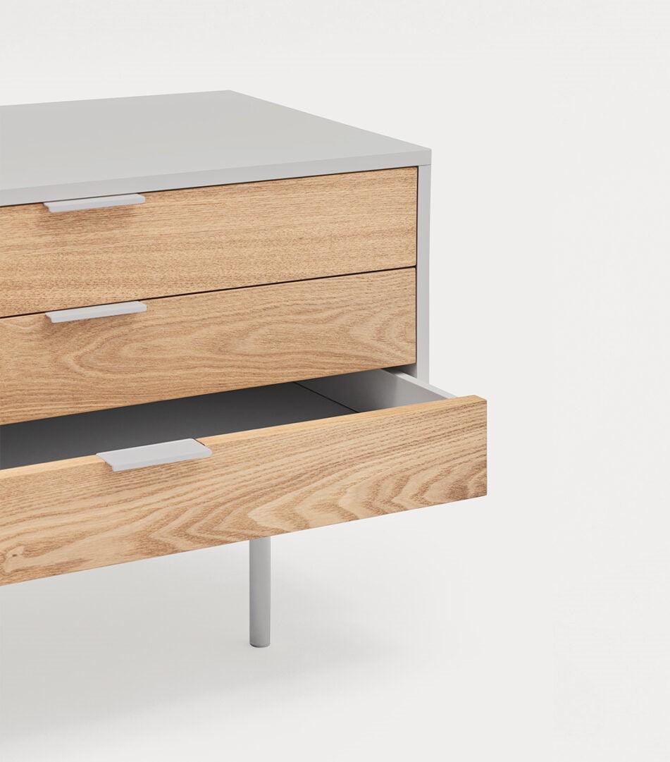 Szafka RTV SIERRA 2D szary Teulat Eye on Design