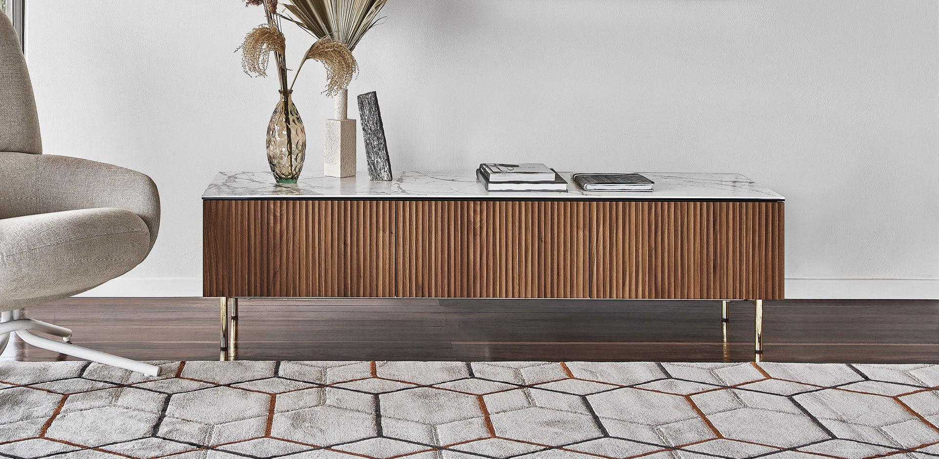 Szafka RTV UNIVERSAL beżowy mat – drewno, Calligaris