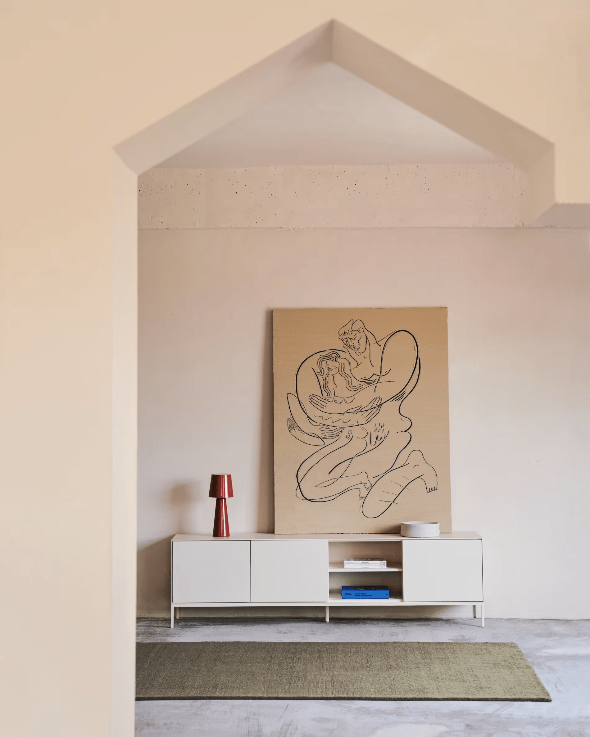 Szafka RTV wysoka VEDRANA biały La Forma Eye on Design