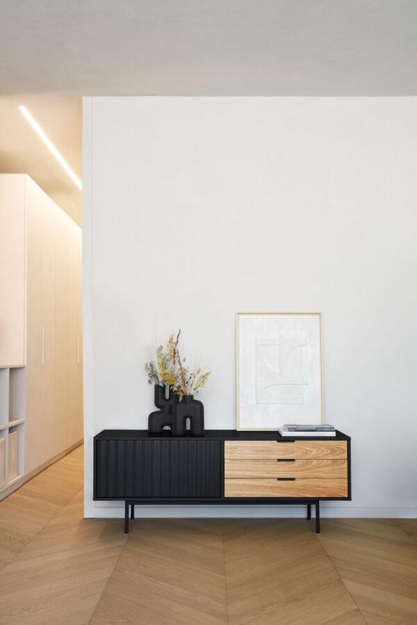 Szafka RTV z szufladami SIERRA czarny Teulat Eye on Design