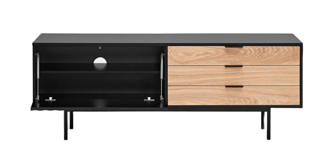 Szafka RTV z szufladami SIERRA czarny Teulat Eye on Design