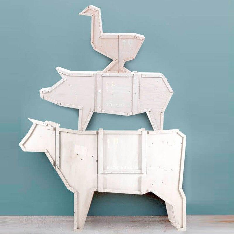 Szafka SENDING PIG drewniany Seletti Eye on Design