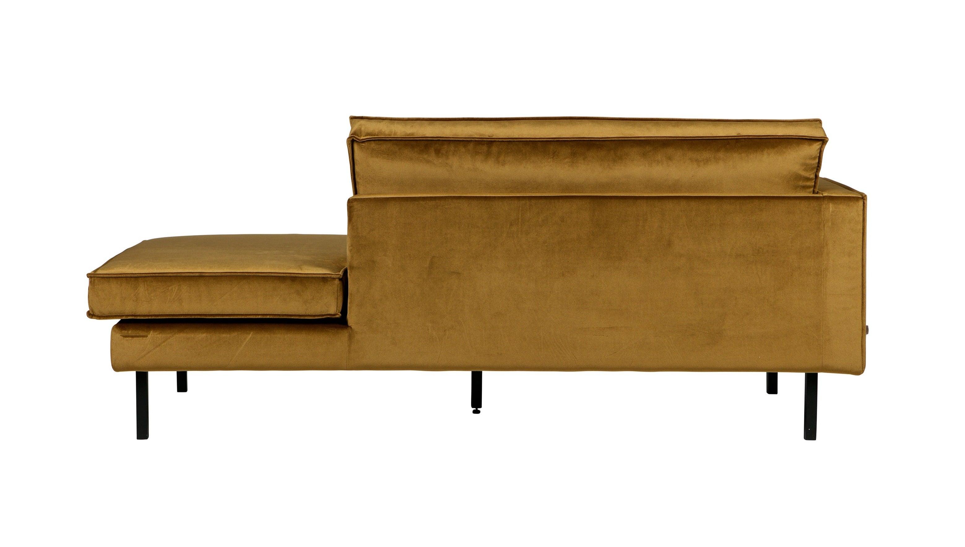 Szezlong aksamitny lewostronny RODEO miodowy Be Pure Eye on Design