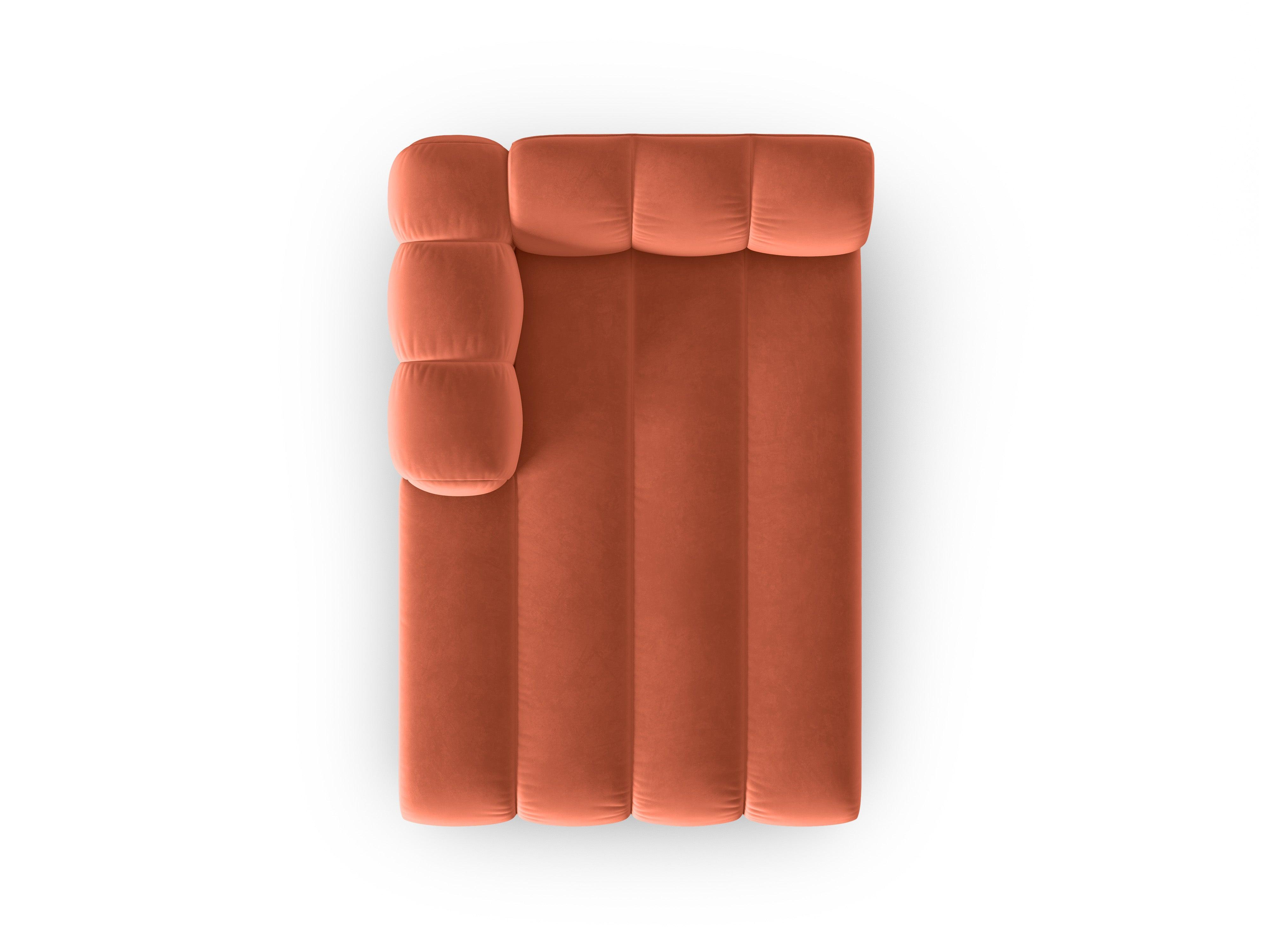 Szezlong aksamitny lewostronny SKYLER koralowy Interieurs 86 Eye on Design