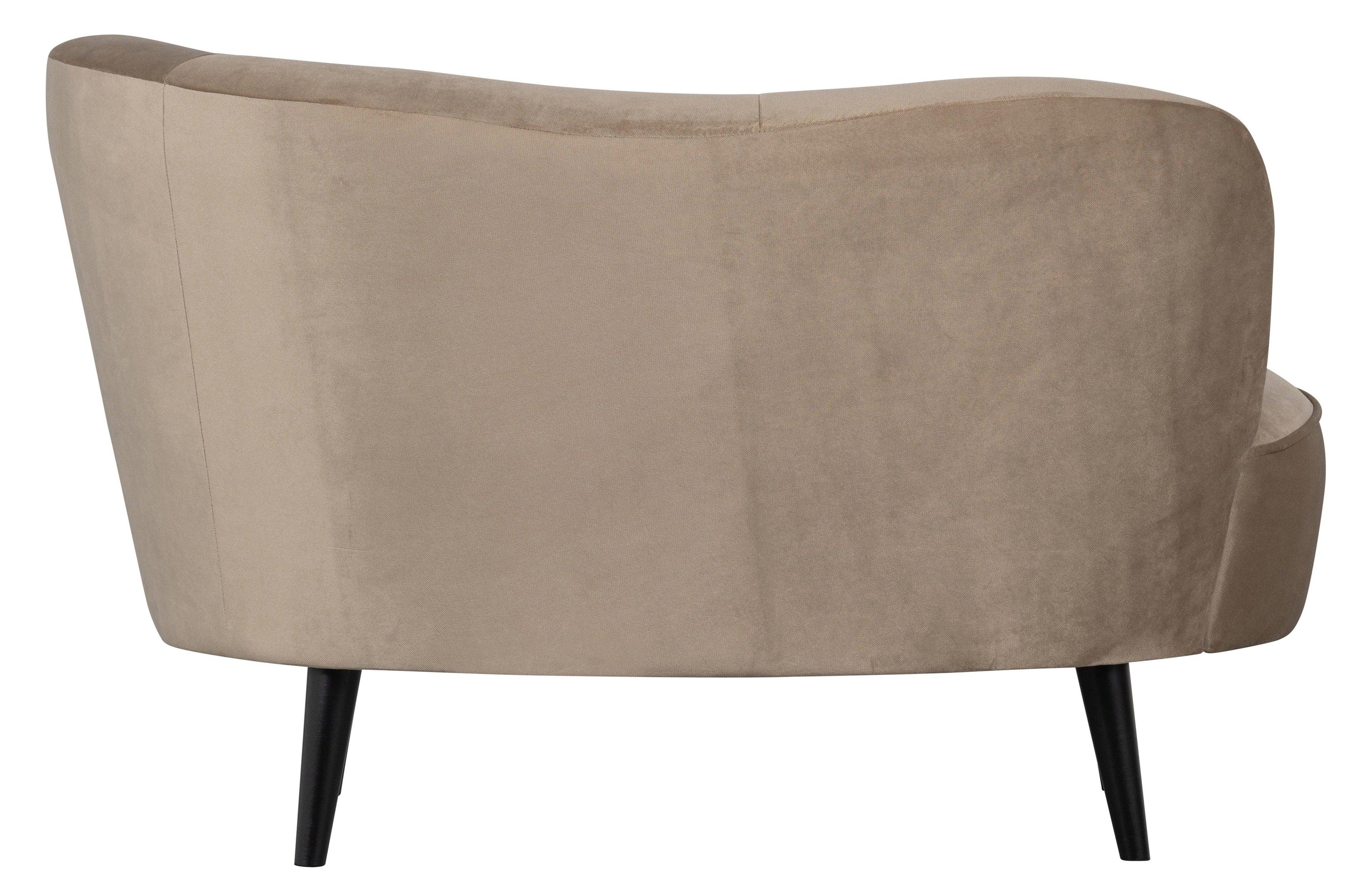 Szezlong aksamitny prawostronny SARA khaki Woood Eye on Design