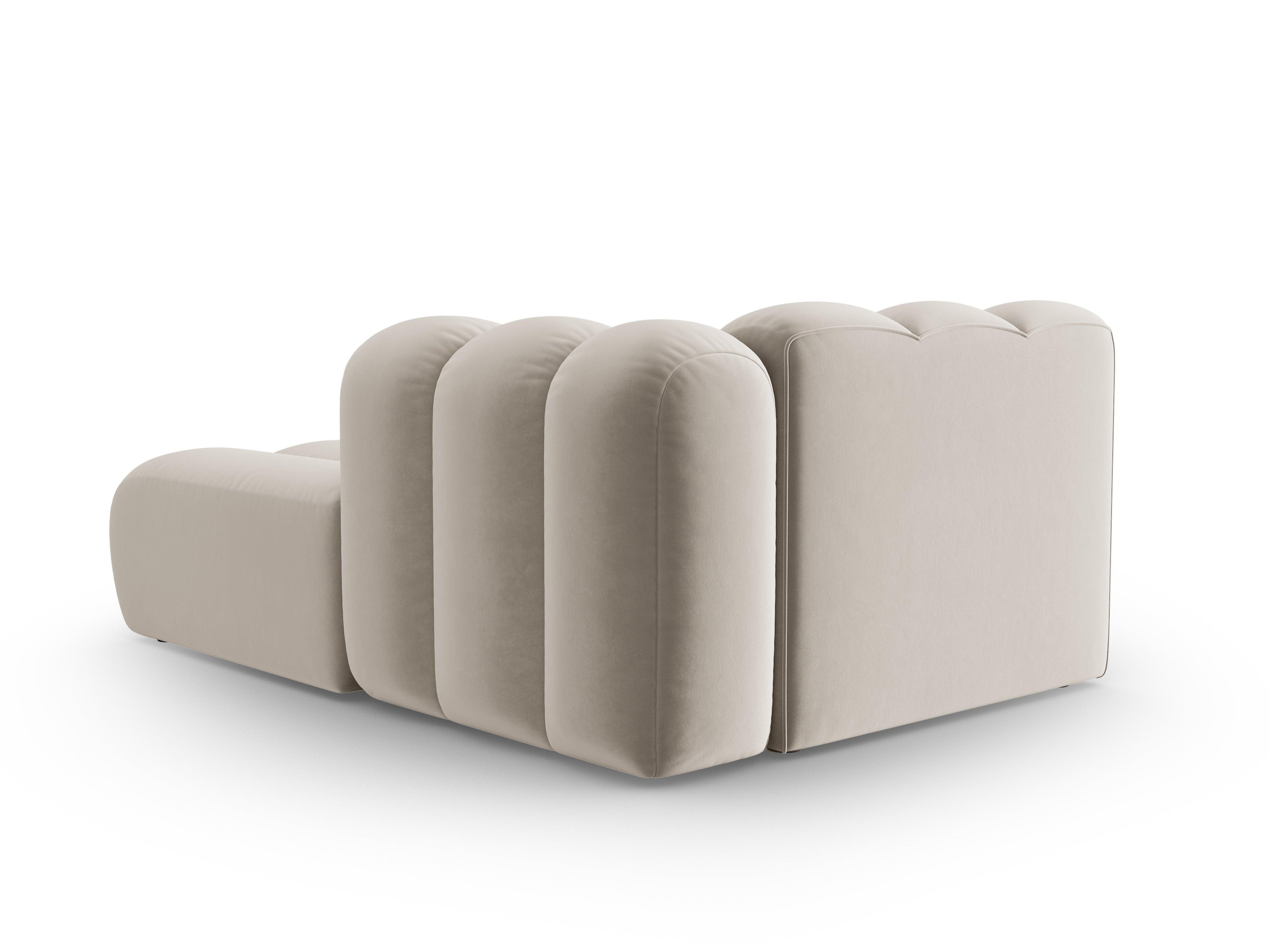 Szezlong aksamitny prawostronny SKYLER beżowy Interieurs 86 Eye on Design