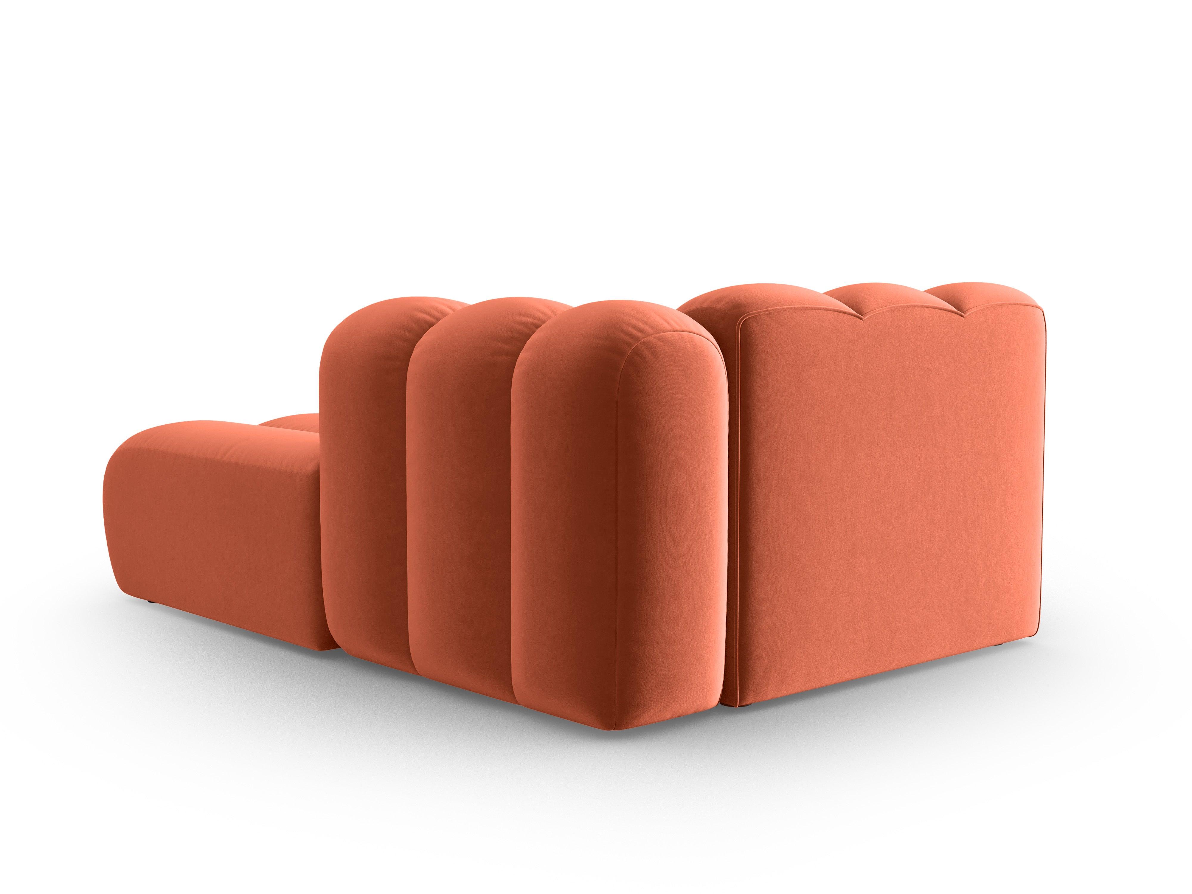 Szezlong aksamitny prawostronny SKYLER koralowy Interieurs 86 Eye on Design