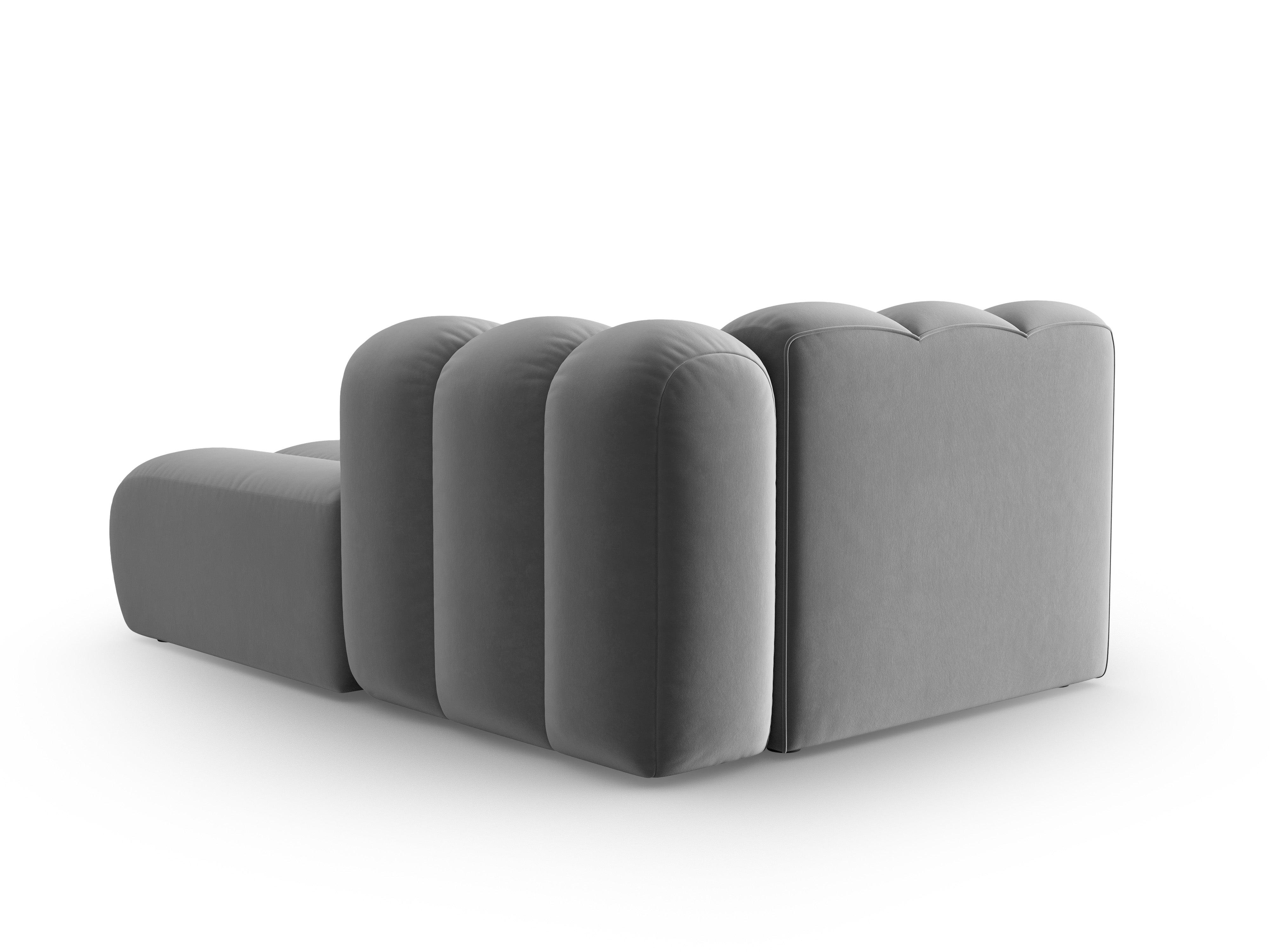 Szezlong aksamitny prawostronny SKYLER szary Interieurs 86 Eye on Design