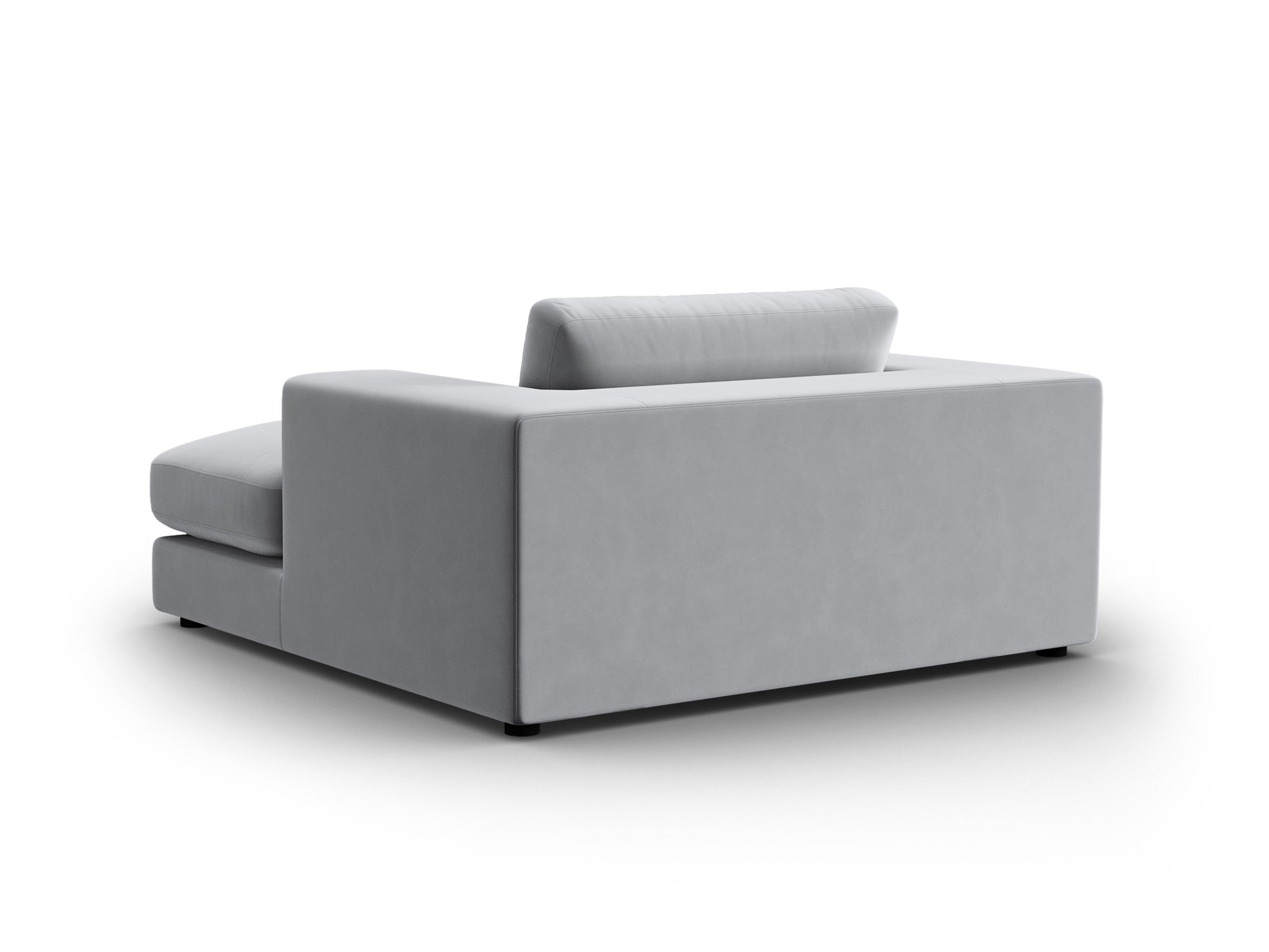 Szezlong aksamitny TENDANCE jasnoszary CXL by Christian Lacroix Eye on Design