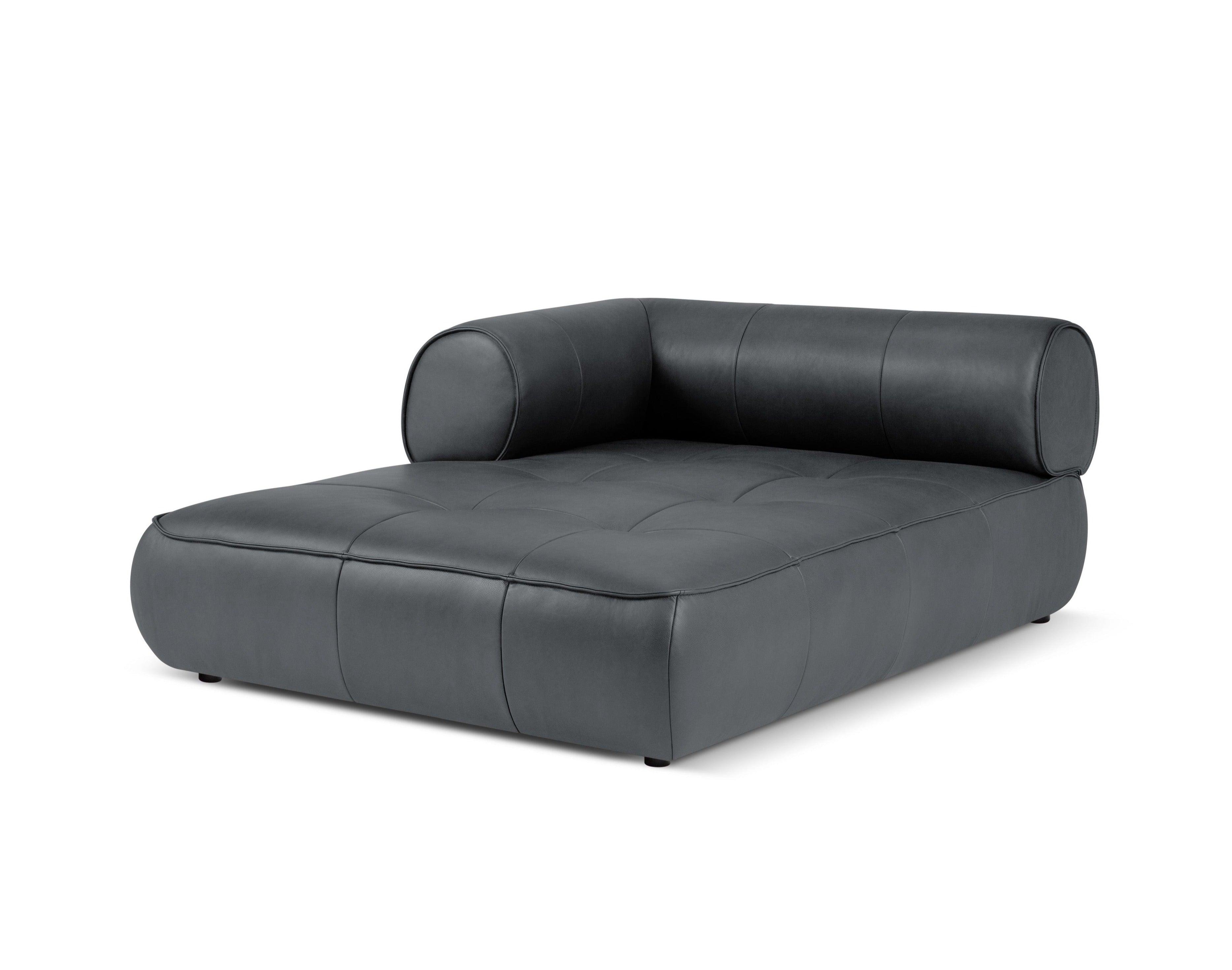 Szezlong skórzany lewostronny LILY grafitowy Maison Heritage Eye on Design