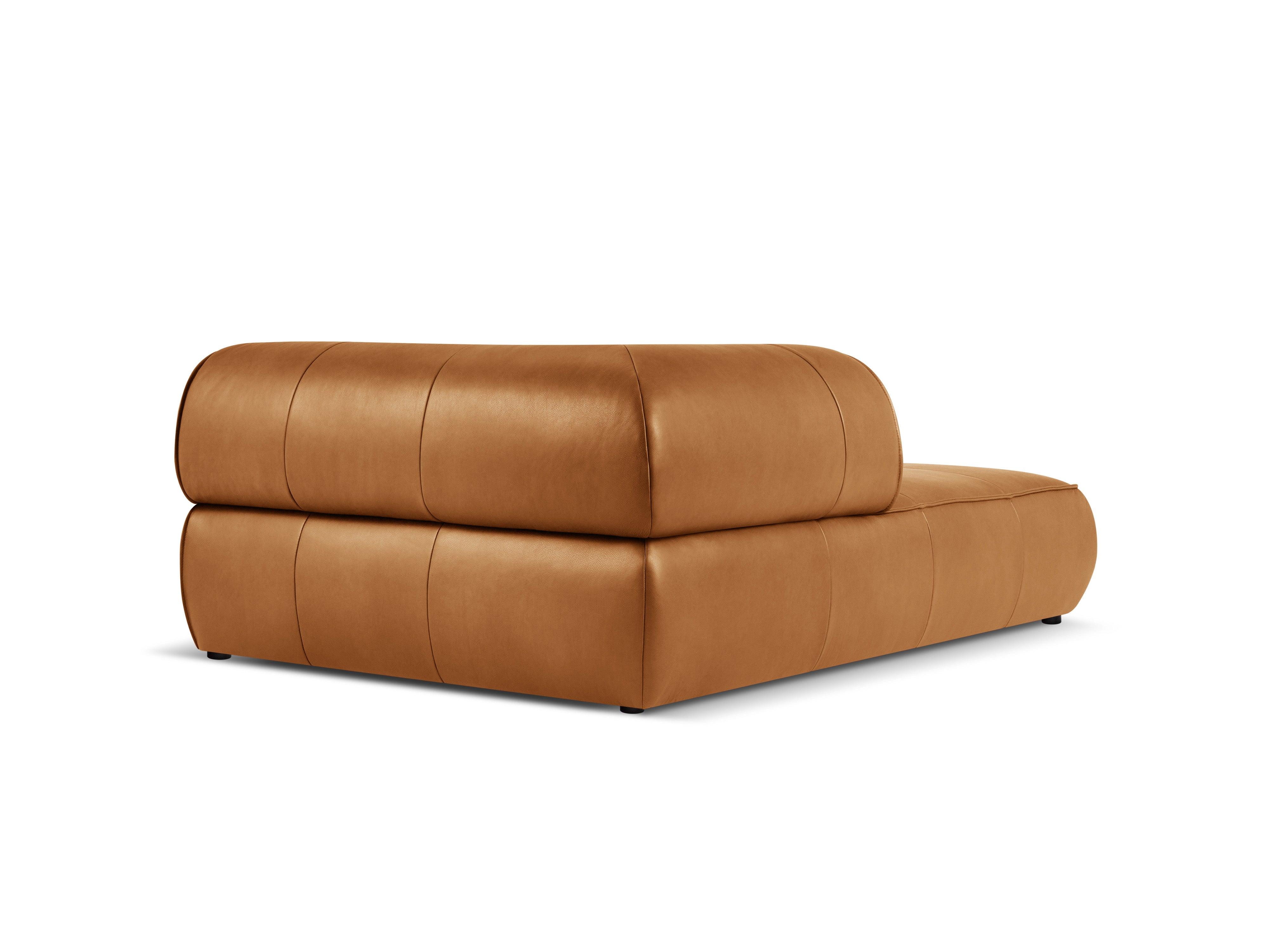 Szezlong skórzany lewostronny LILY koniakowy Maison Heritage Eye on Design