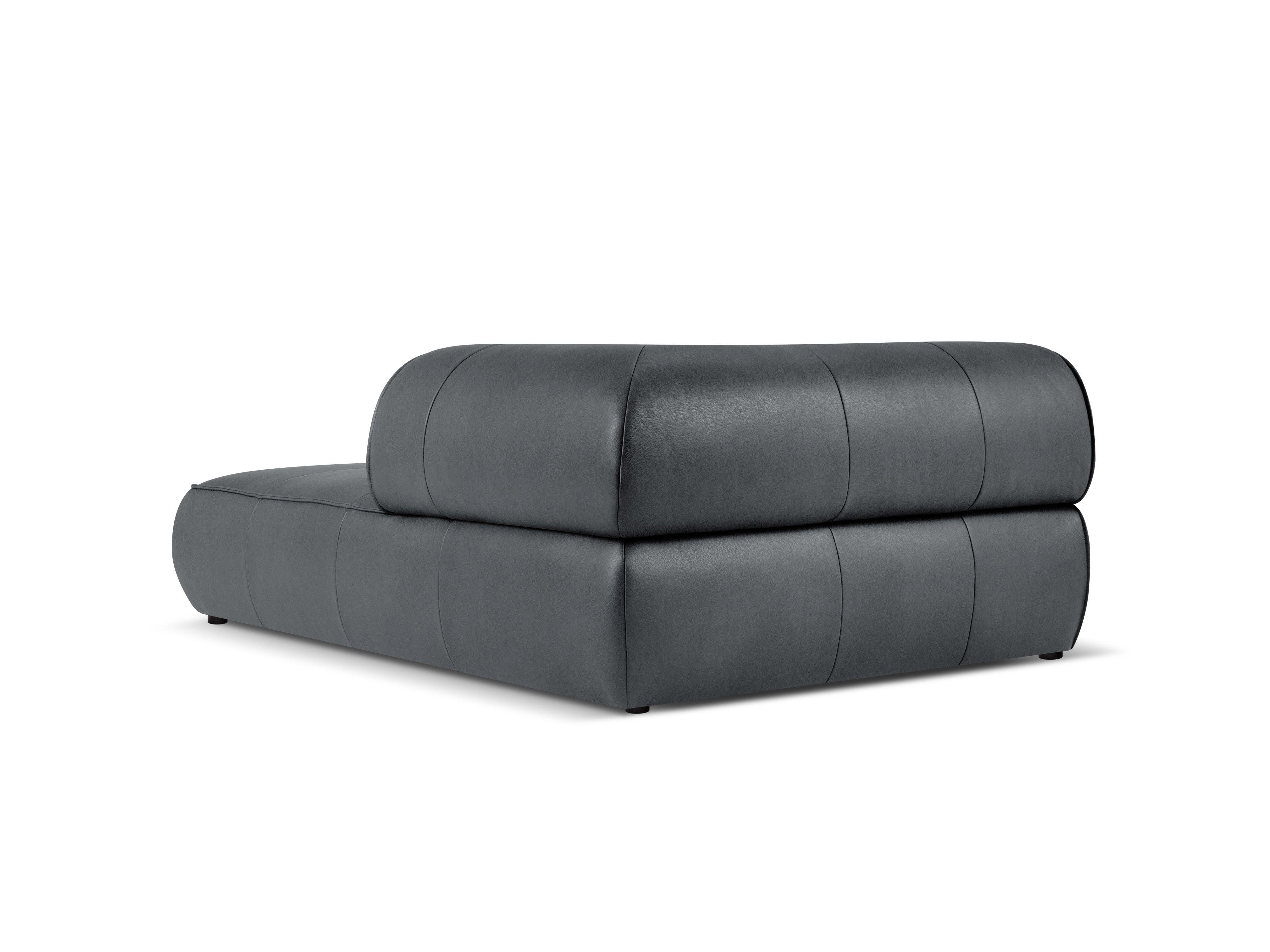 Szezlong skórzany prawostronny LILY grafitowy Maison Heritage Eye on Design