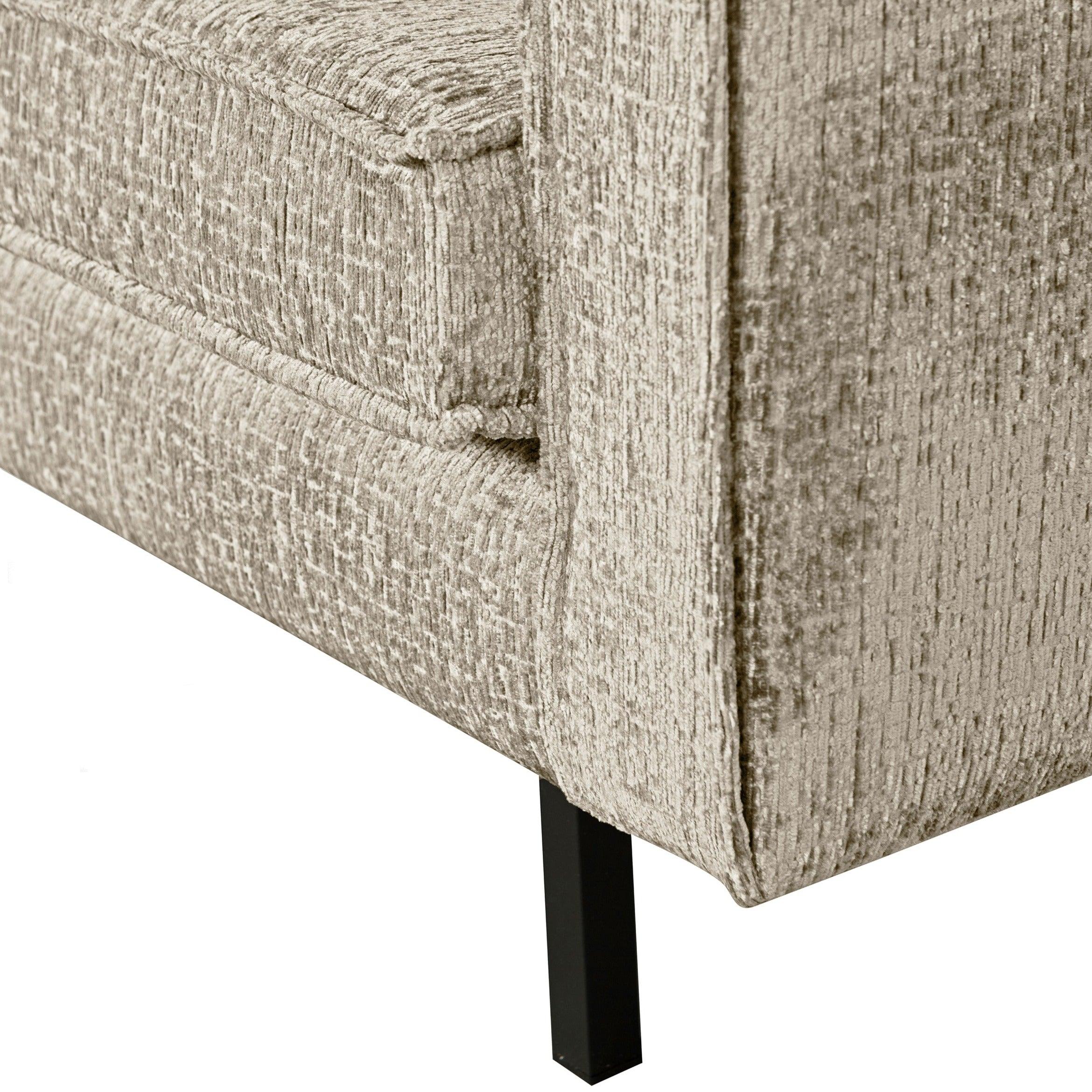 Szezlong welurowy lewostronny RODEO beżowy Be Pure Eye on Design