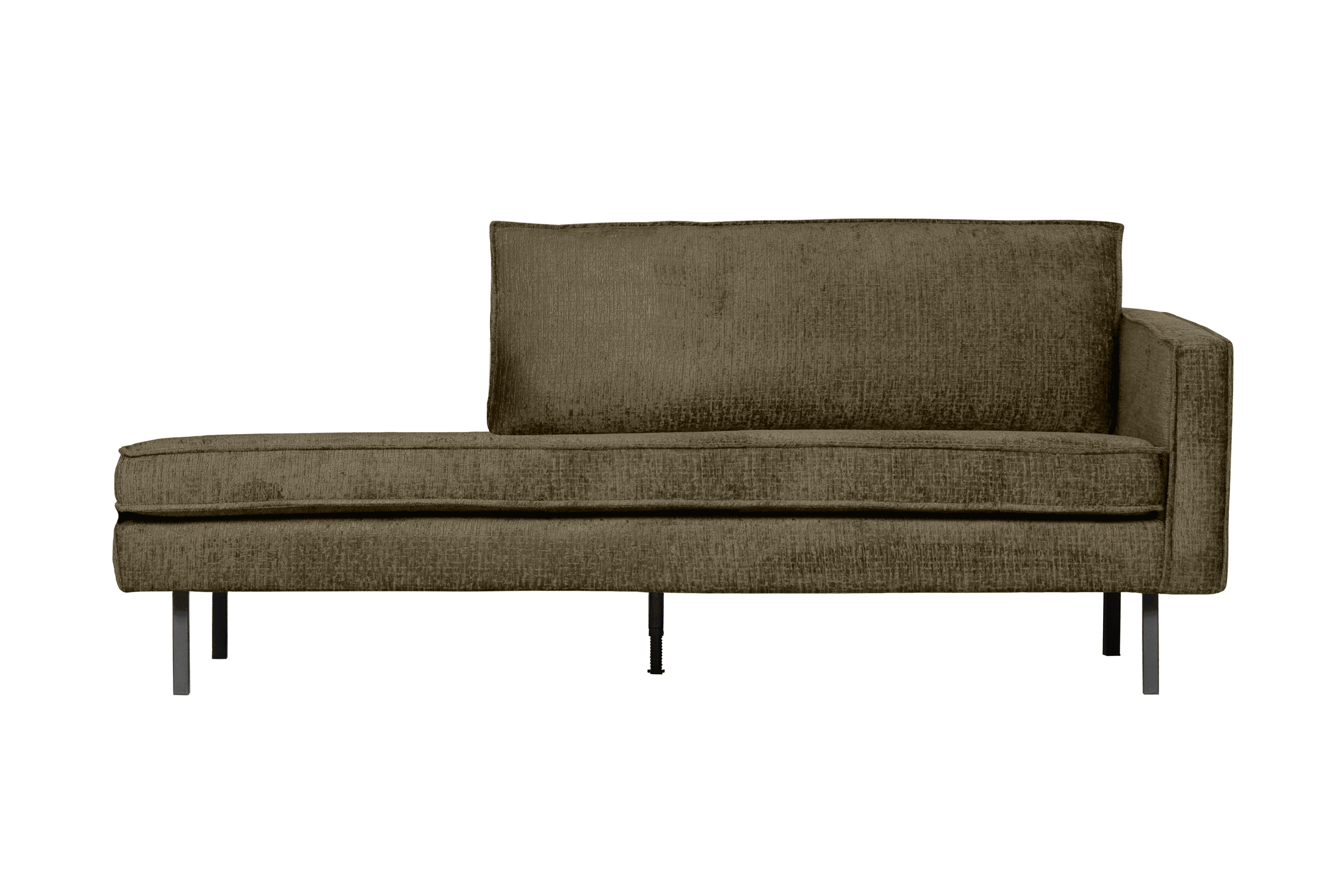 Szezlong welurowy prawostronny RODEO ciemnozielony Be Pure Eye on Design