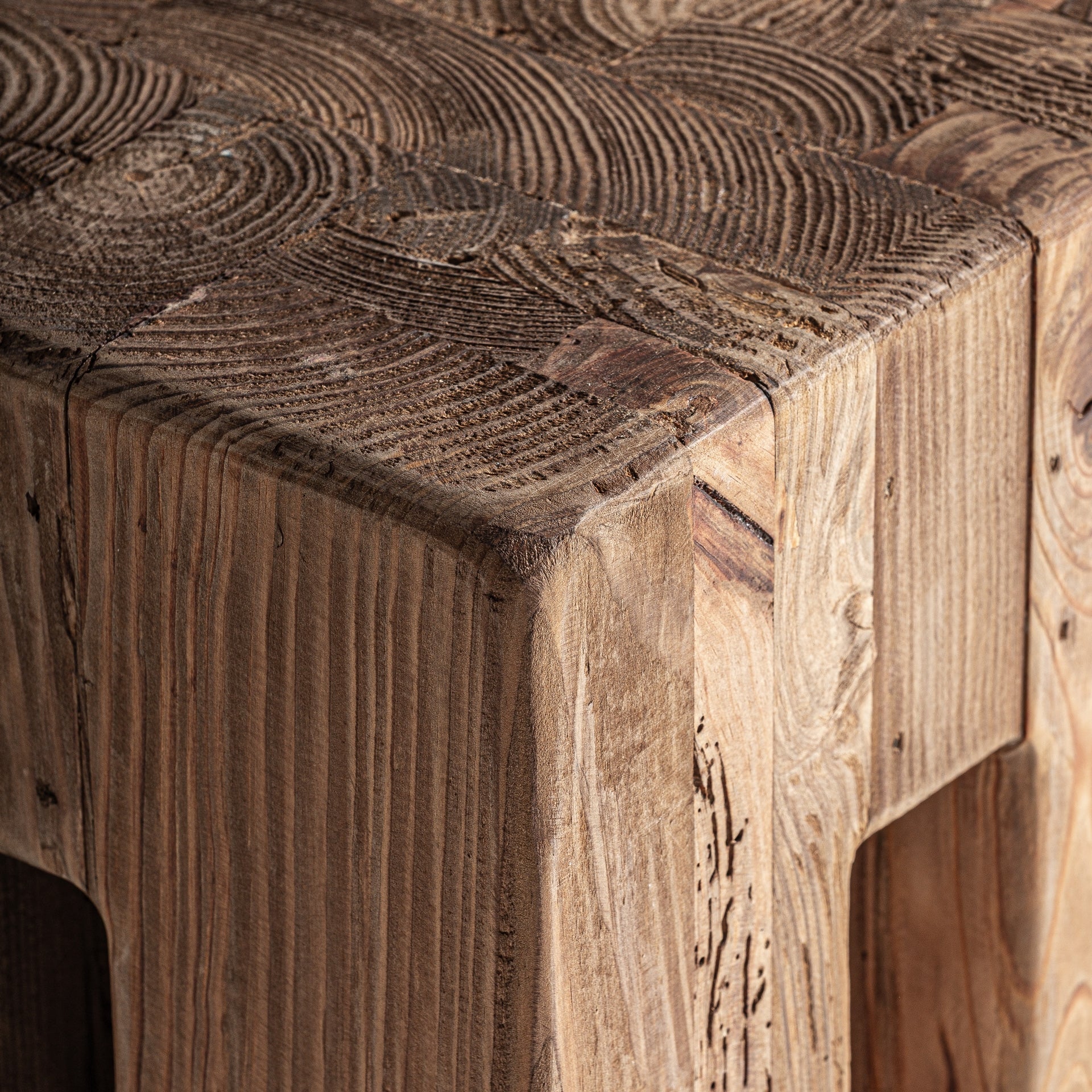 CELIS Side Table Recycled Pine Wood