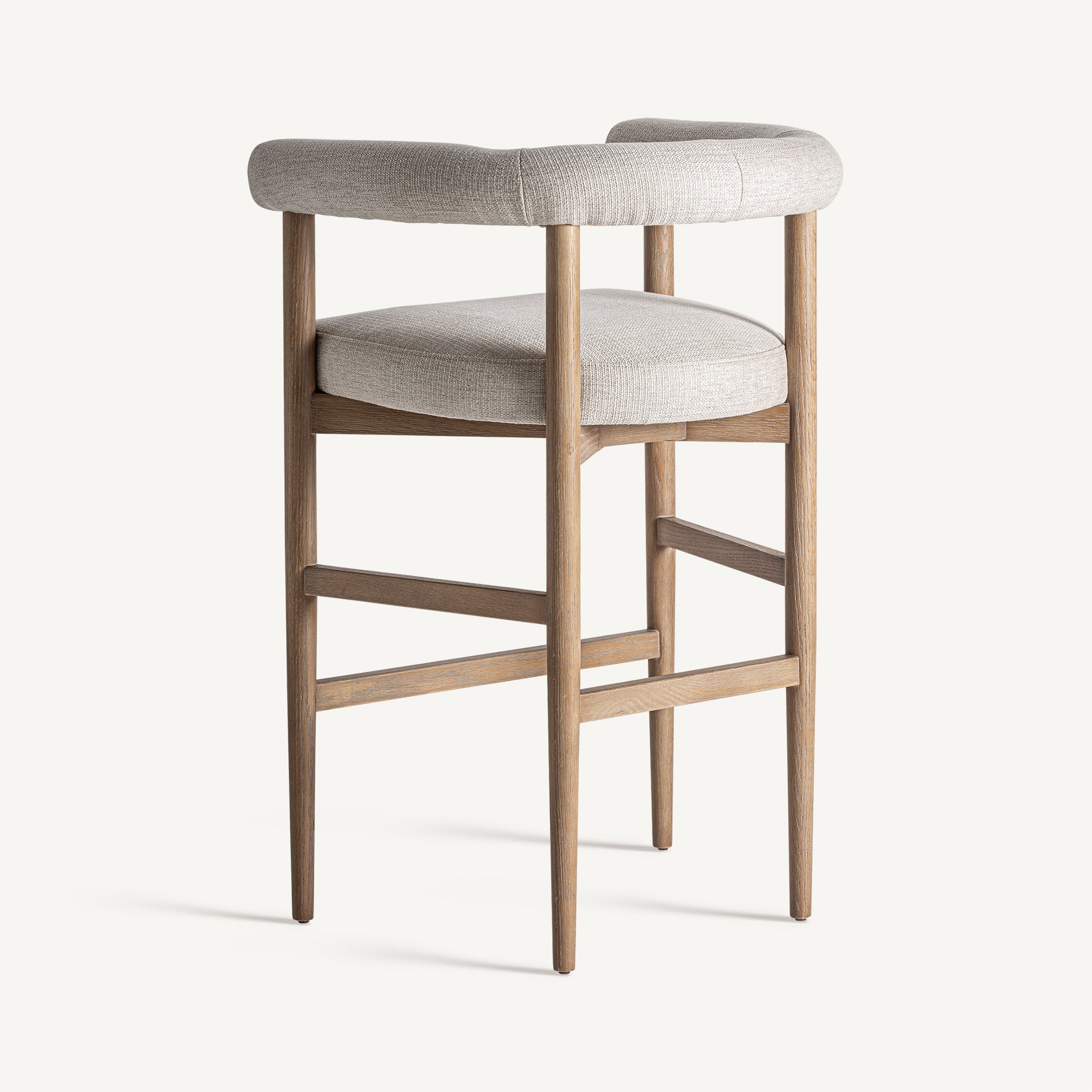 Barstuhl LAZINS beige mit Eschenbasis
