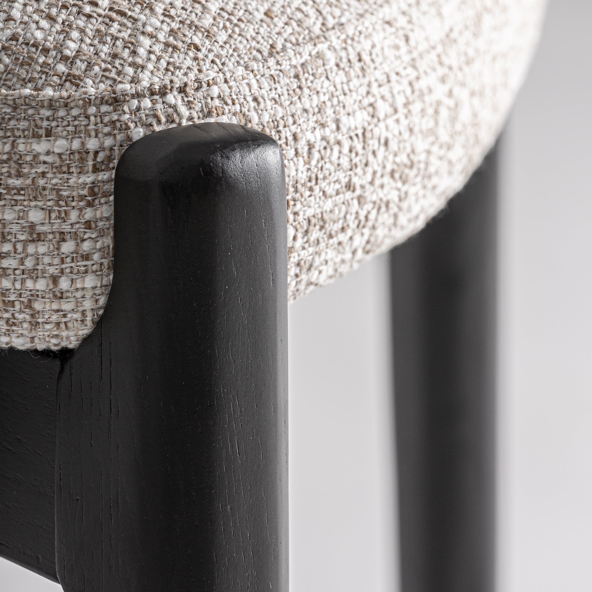 SIRIUS Bar Stool Beige with Black Ash Base