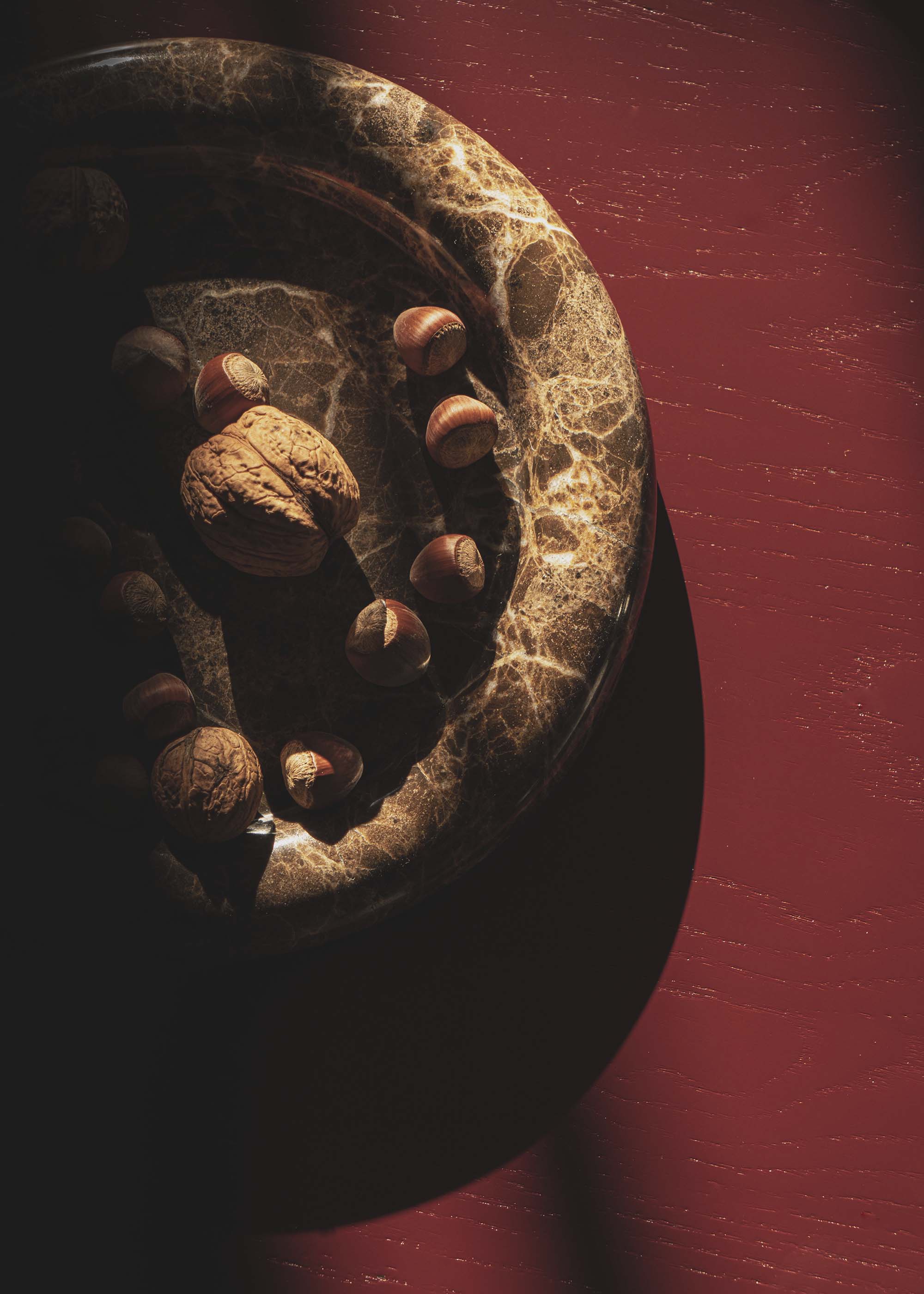 Taca LUVA bruin marmer