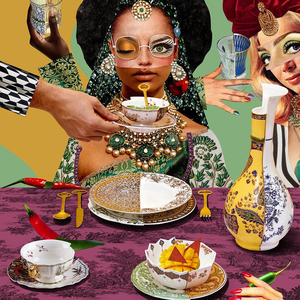 Talerz HYBRID EUDOSSIA porcelanowy Seletti Eye on Design