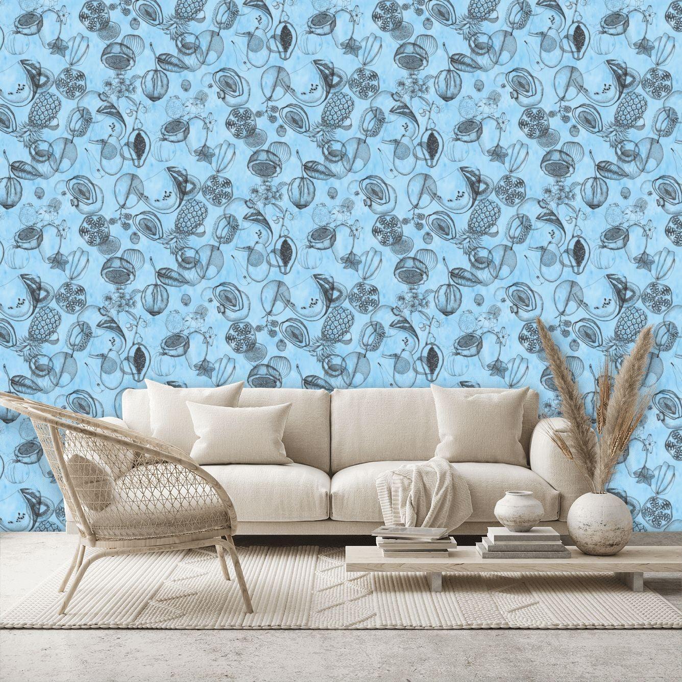 Tapeta AGUA PARATI - CELADON niebieski Christian Lacroix Eye on Design