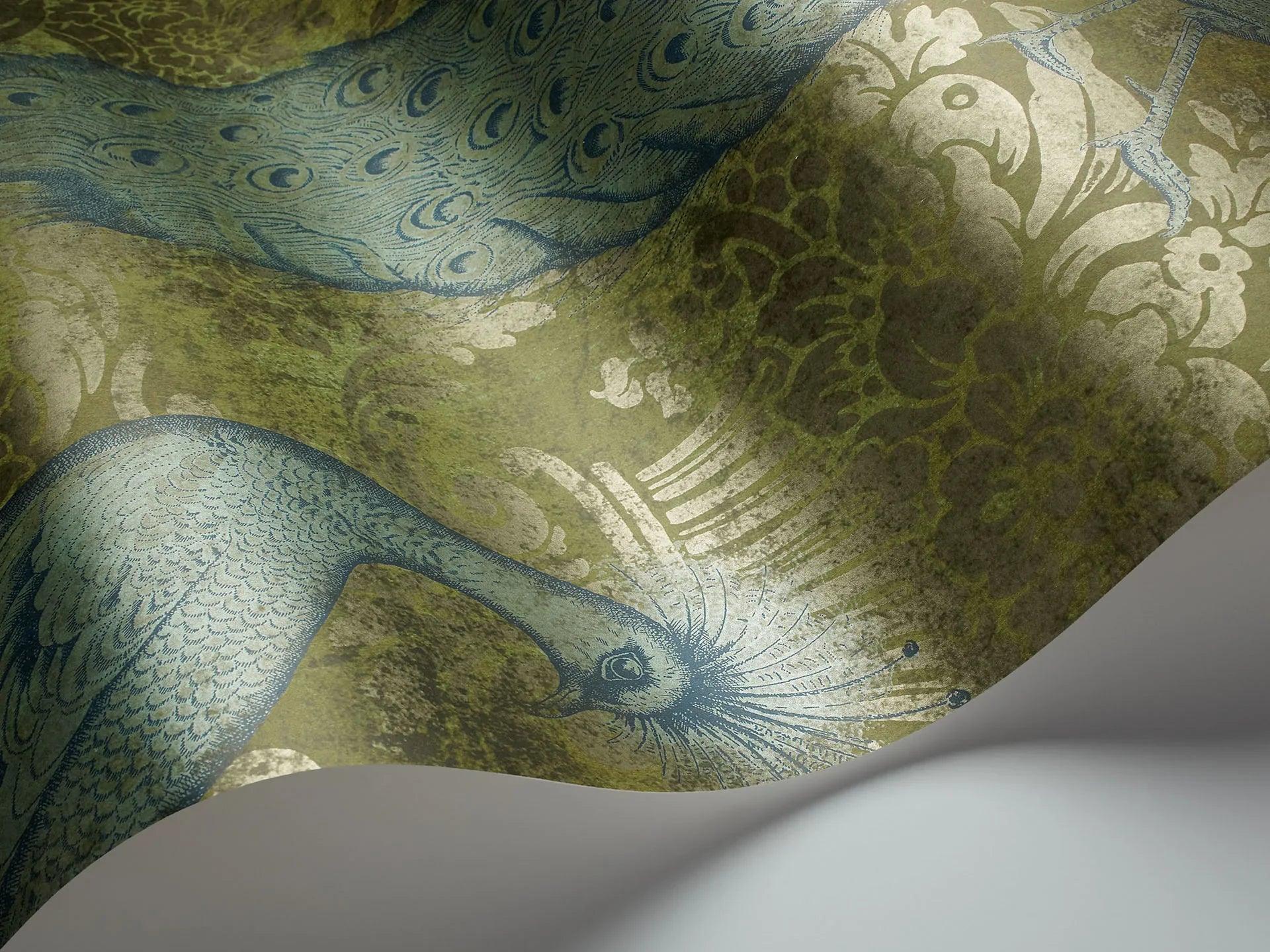 Tapeta ALBEMARLE - Byron metaliczny turkus i złoto Cole & Son Eye on Design